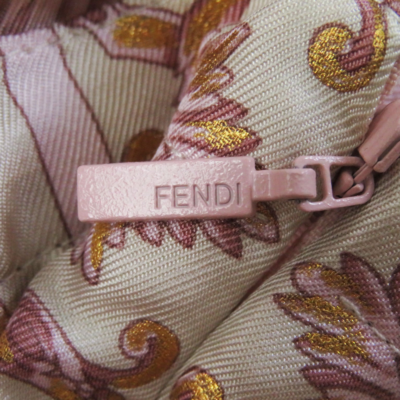 Fendi Silk FF Logo Pleated Skirt Pink