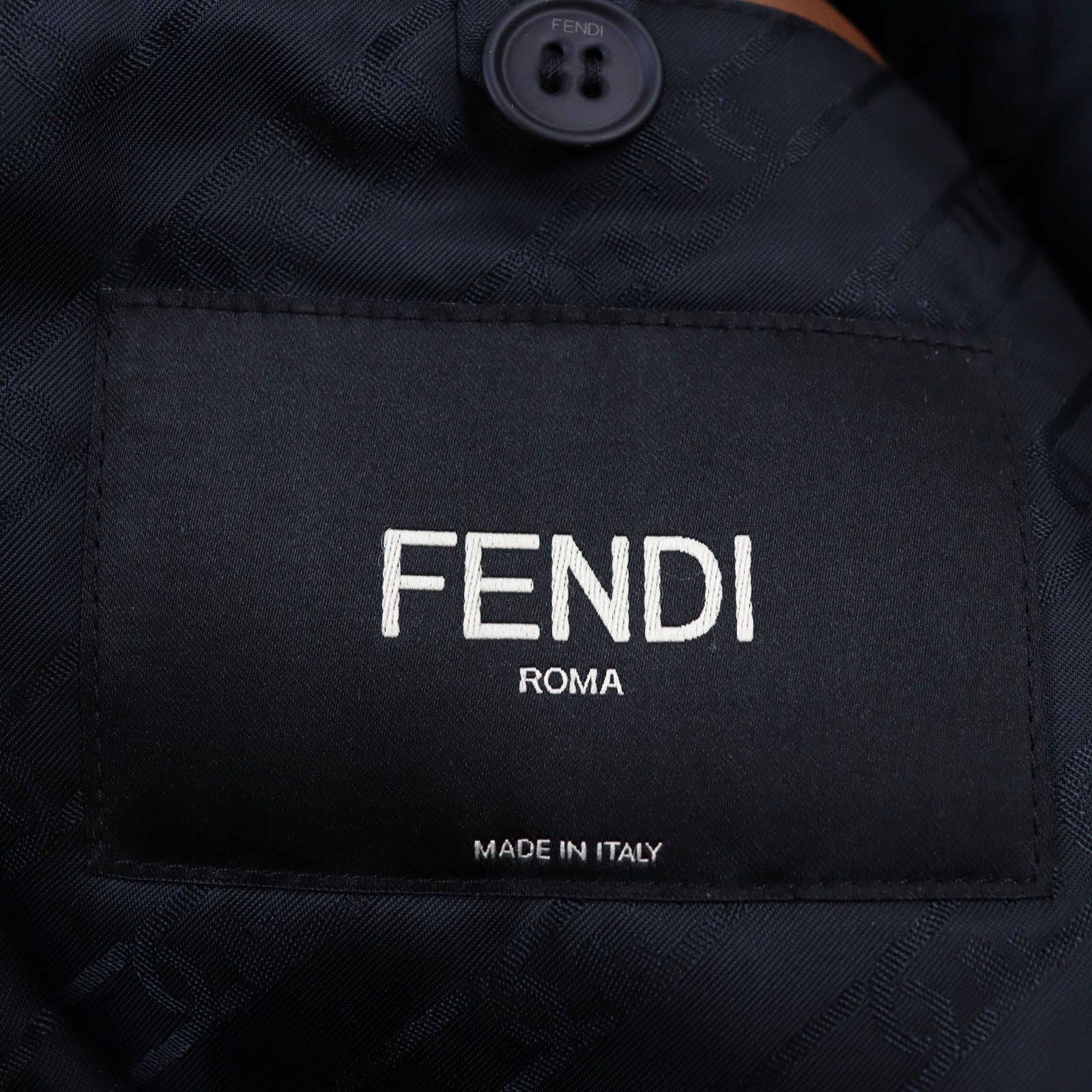 Fendi Wool Alpaca Leather Blouson Beige Brown