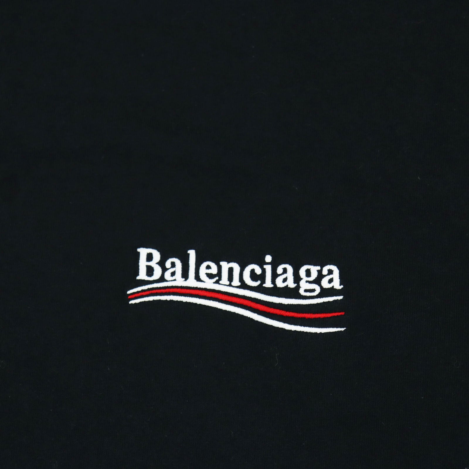 Balenciaga Distressed Logo T-Shirt Black XXS