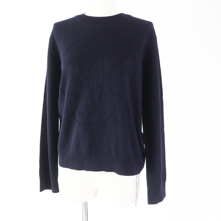 Hermes Cashmere H-Lift Knit Dark Navy Women