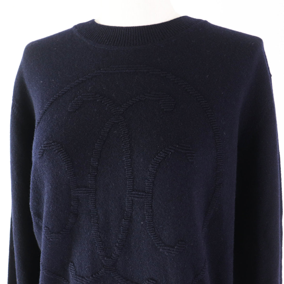 Hermes Cashmere H-Lift Knit Dark Navy Women