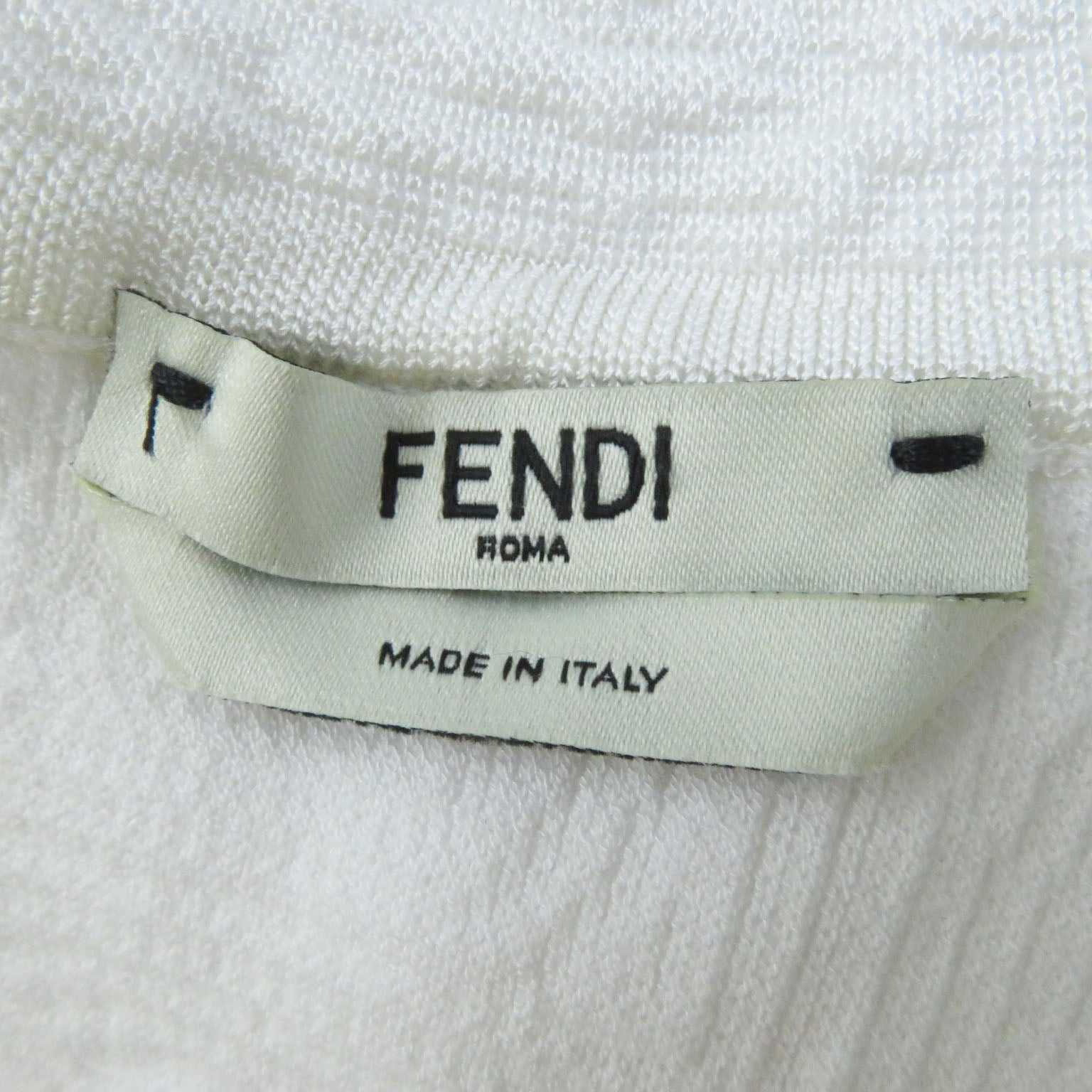 Fendi Women's Short Sleeve Overalls Dress White