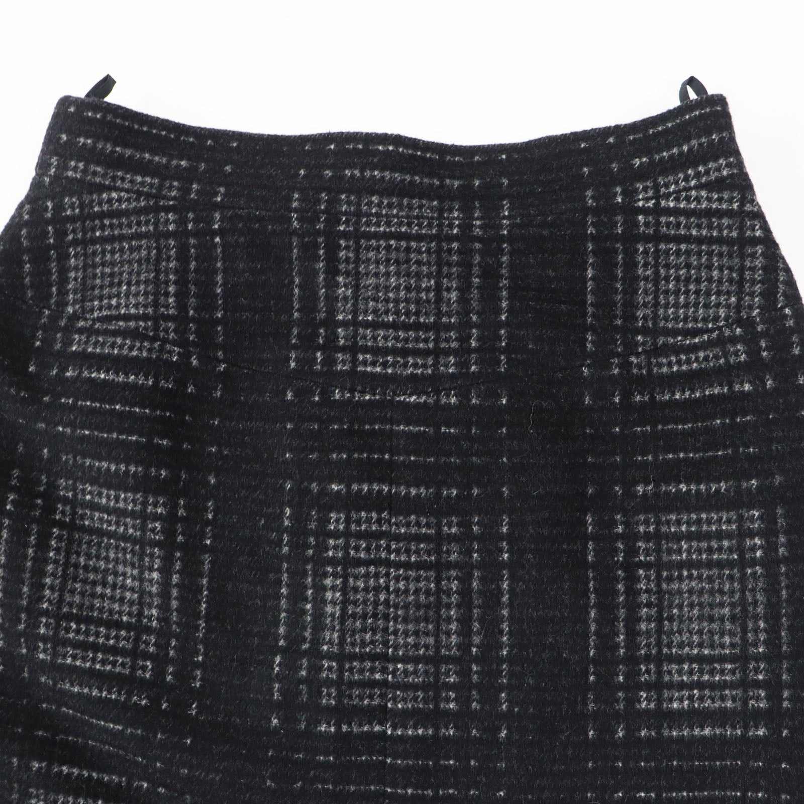 Chanel Wool Polyester COCO Mark Check Skirt