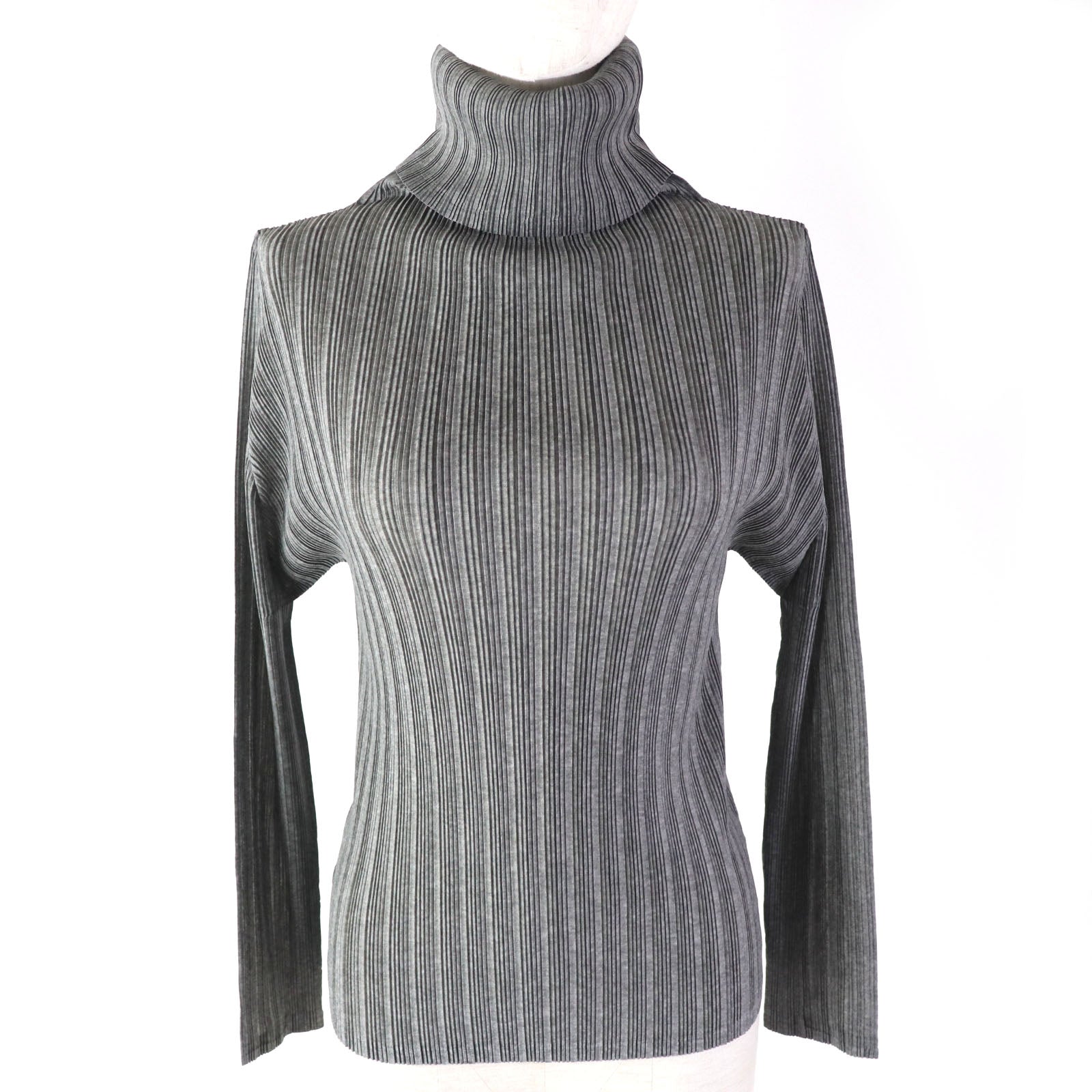 PLEATS PLEASE PP21-FK392 Turtleneck Gray Women