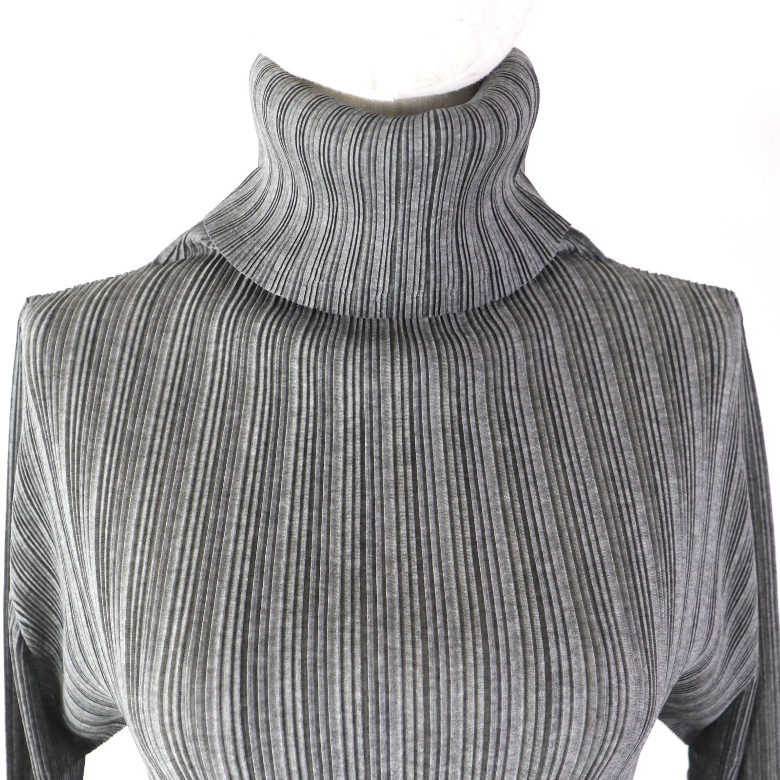 PLEATS PLEASE PP21-FK392 Turtleneck Gray Women