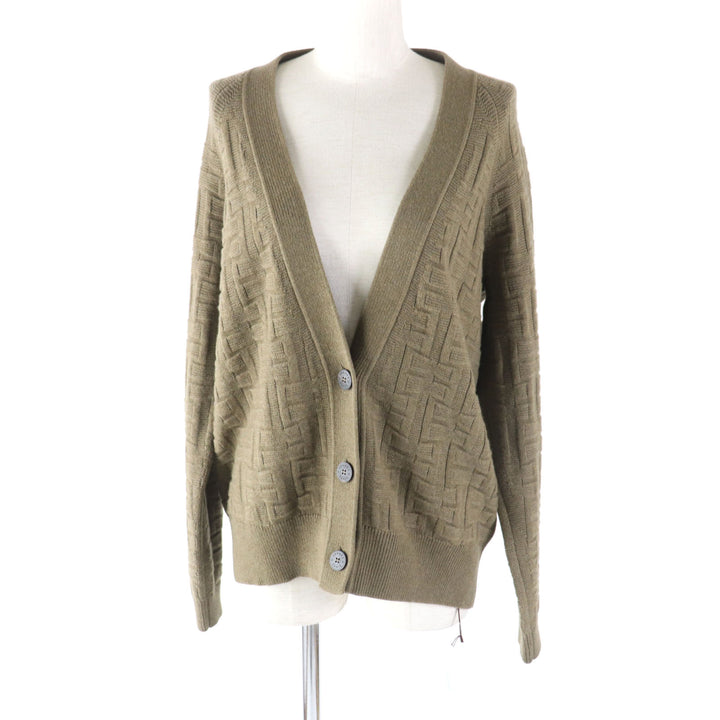 Hermes Wool Logo Button Cardigan Brown 36