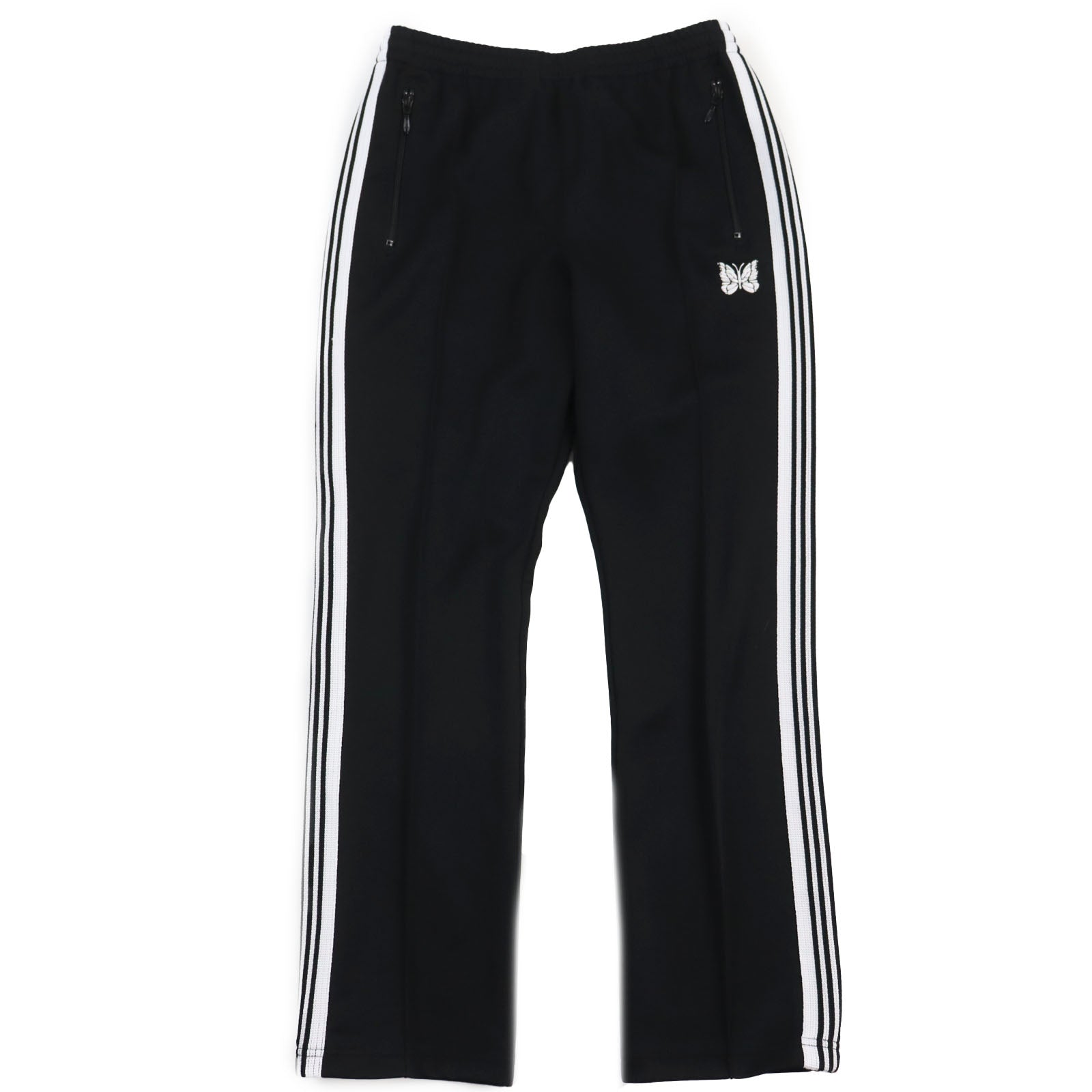 Needles FK382 Polyester Track Pants Black White S