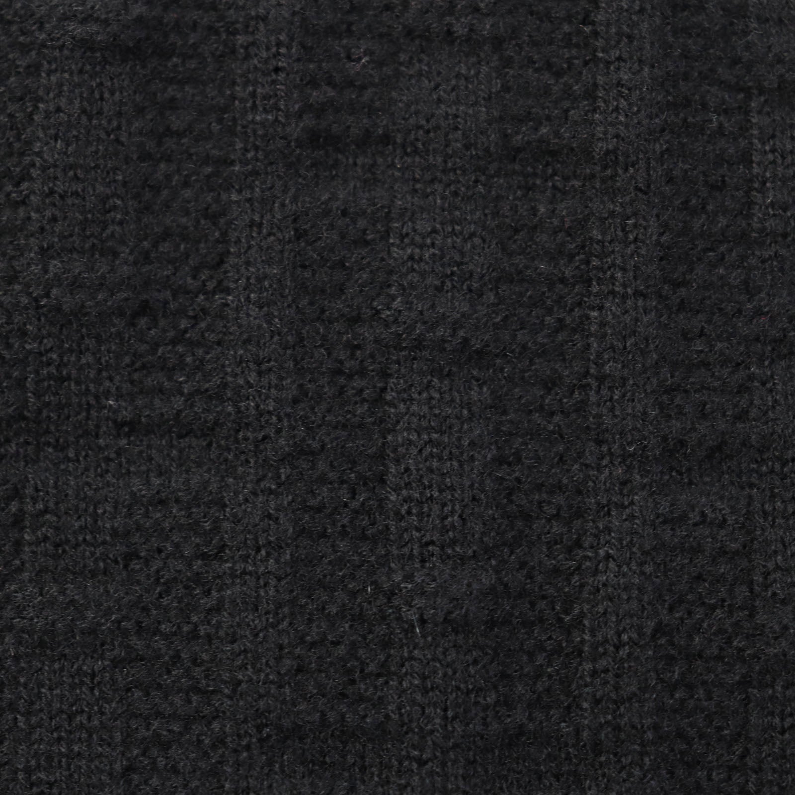 Hermes Wool H-pattern Crew Neck Sweater Black