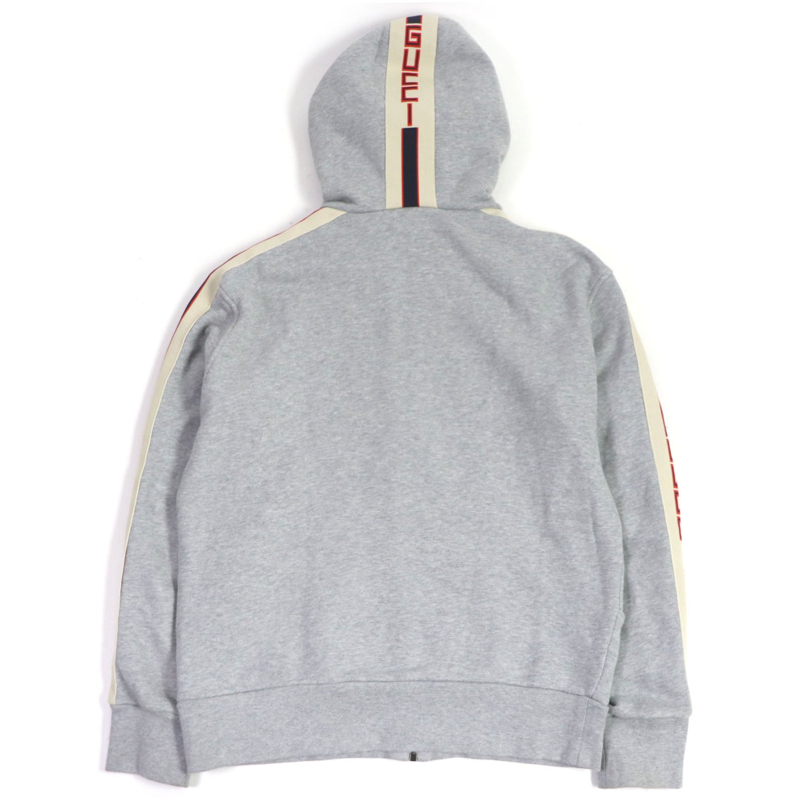 Gucci Cotton Zip-Up Hoodie 497250 Gray S