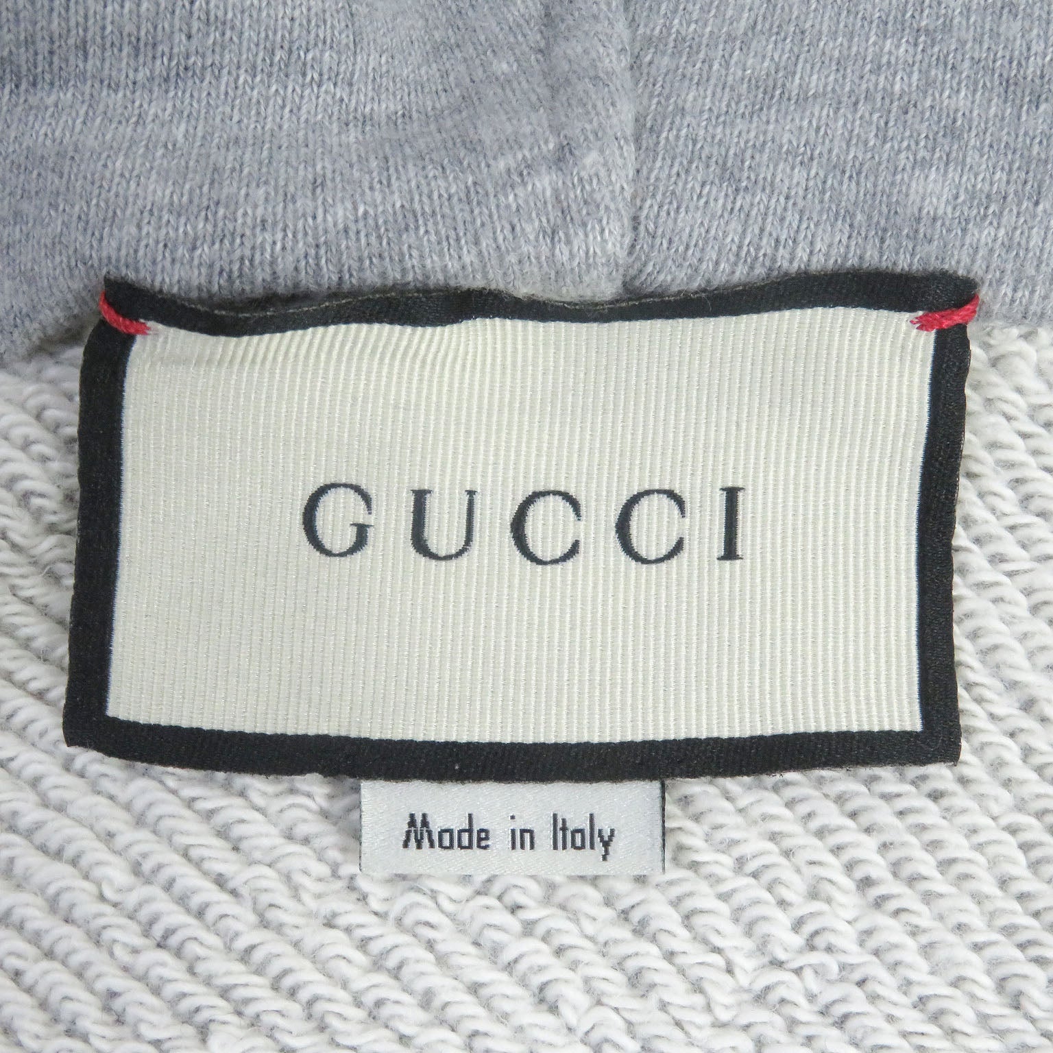 Gucci Cotton Zip-Up Hoodie 497250 Gray S