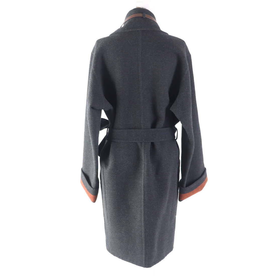 HERMES Wool Cashmere Reversible Kelly Coat 34