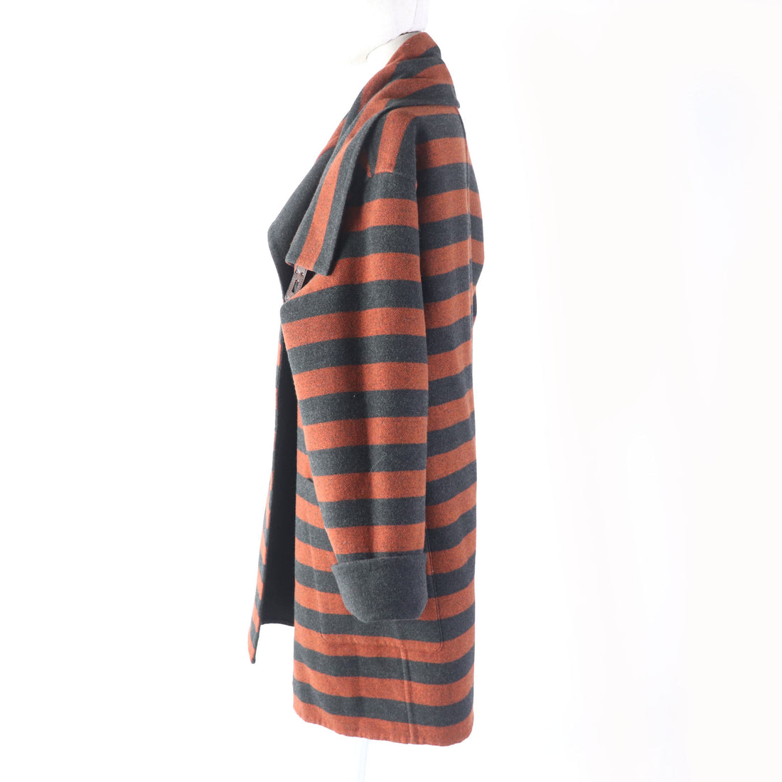 HERMES Wool Cashmere Reversible Kelly Coat 34