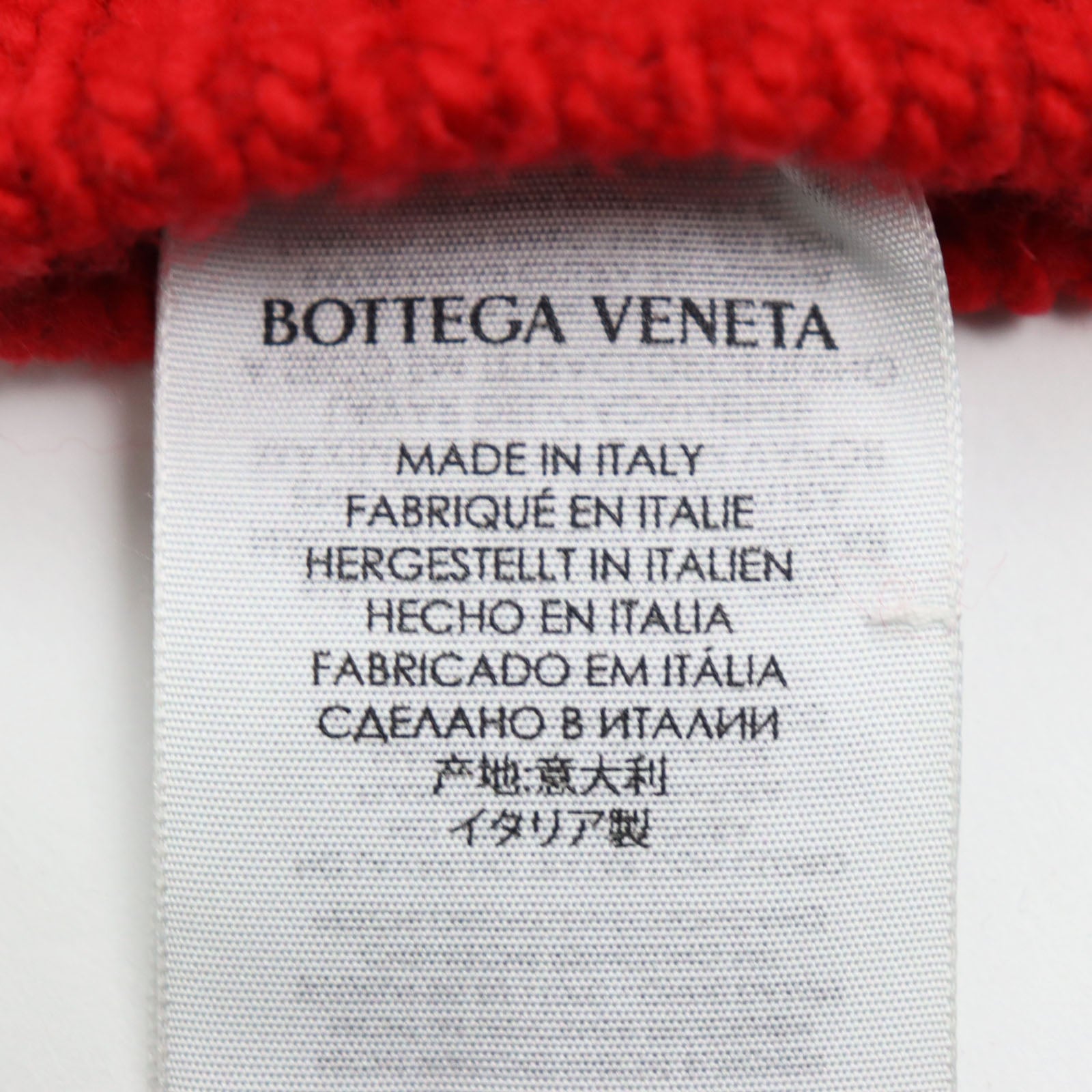 Bottega Veneta Wool Intrecciato Knit Gloves Red S