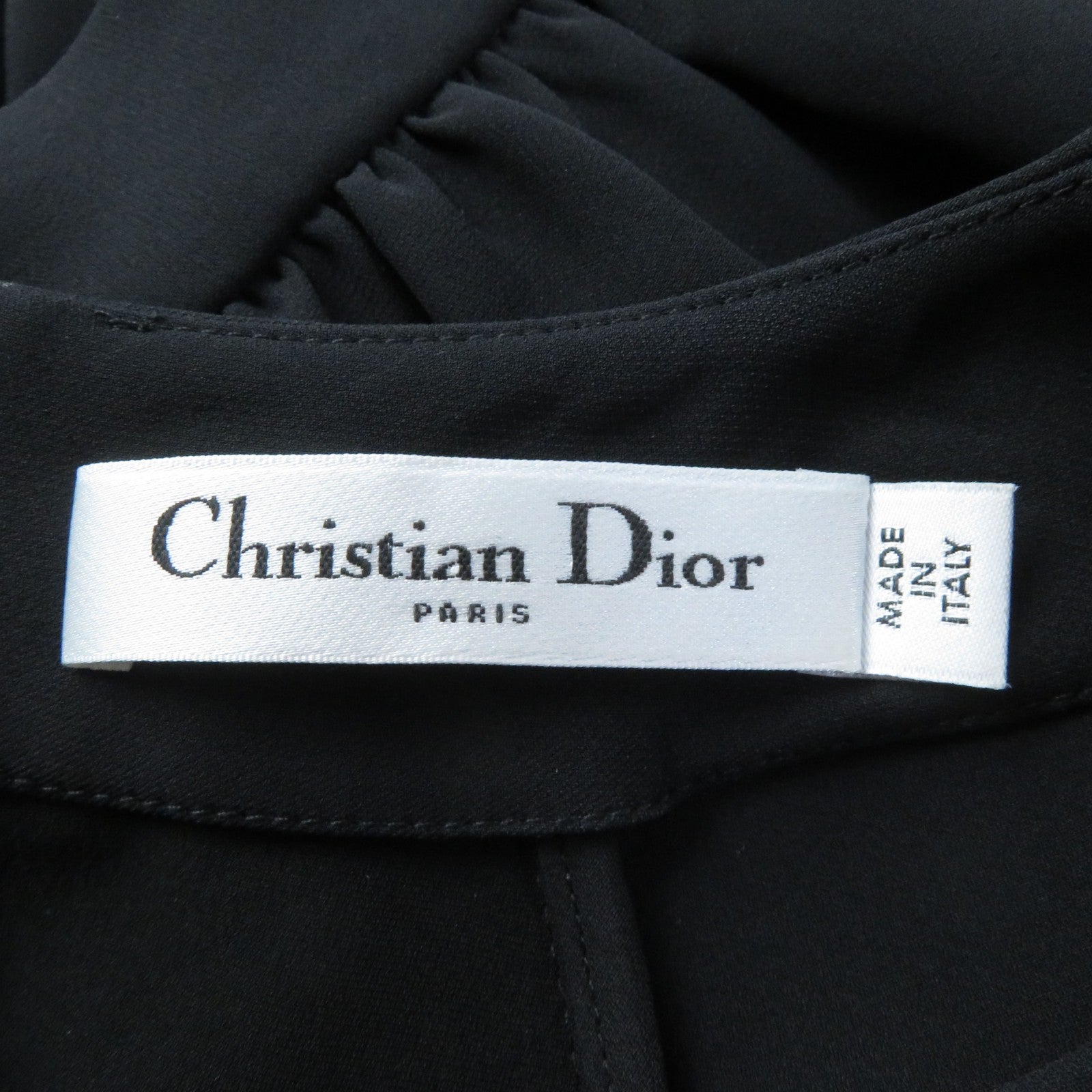 Dior Silk Cut-out Dress Black 40 Women