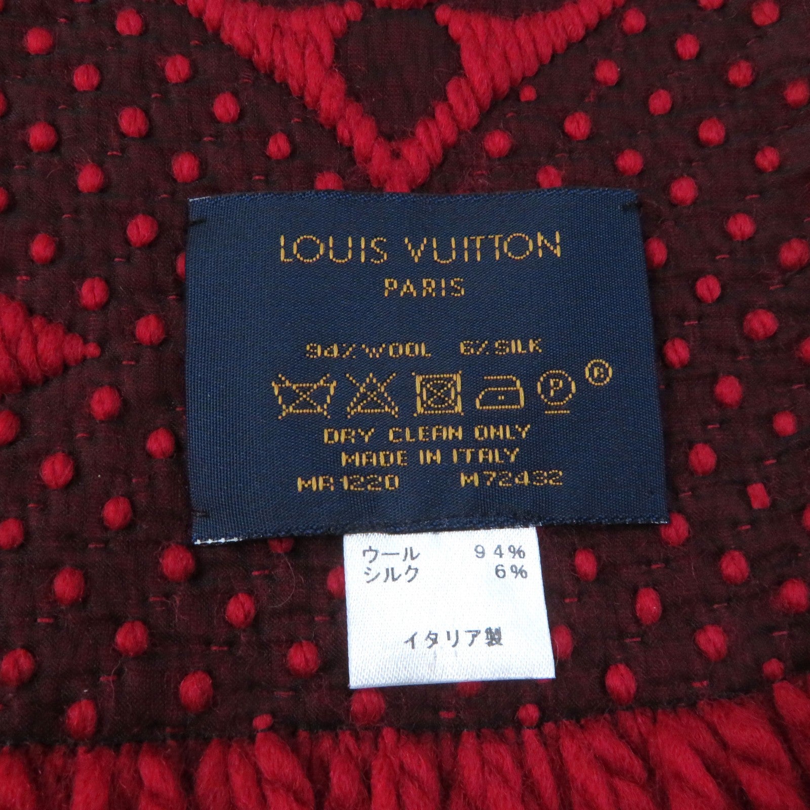 Louis Vuitton Wool Silk Monogram Scarf