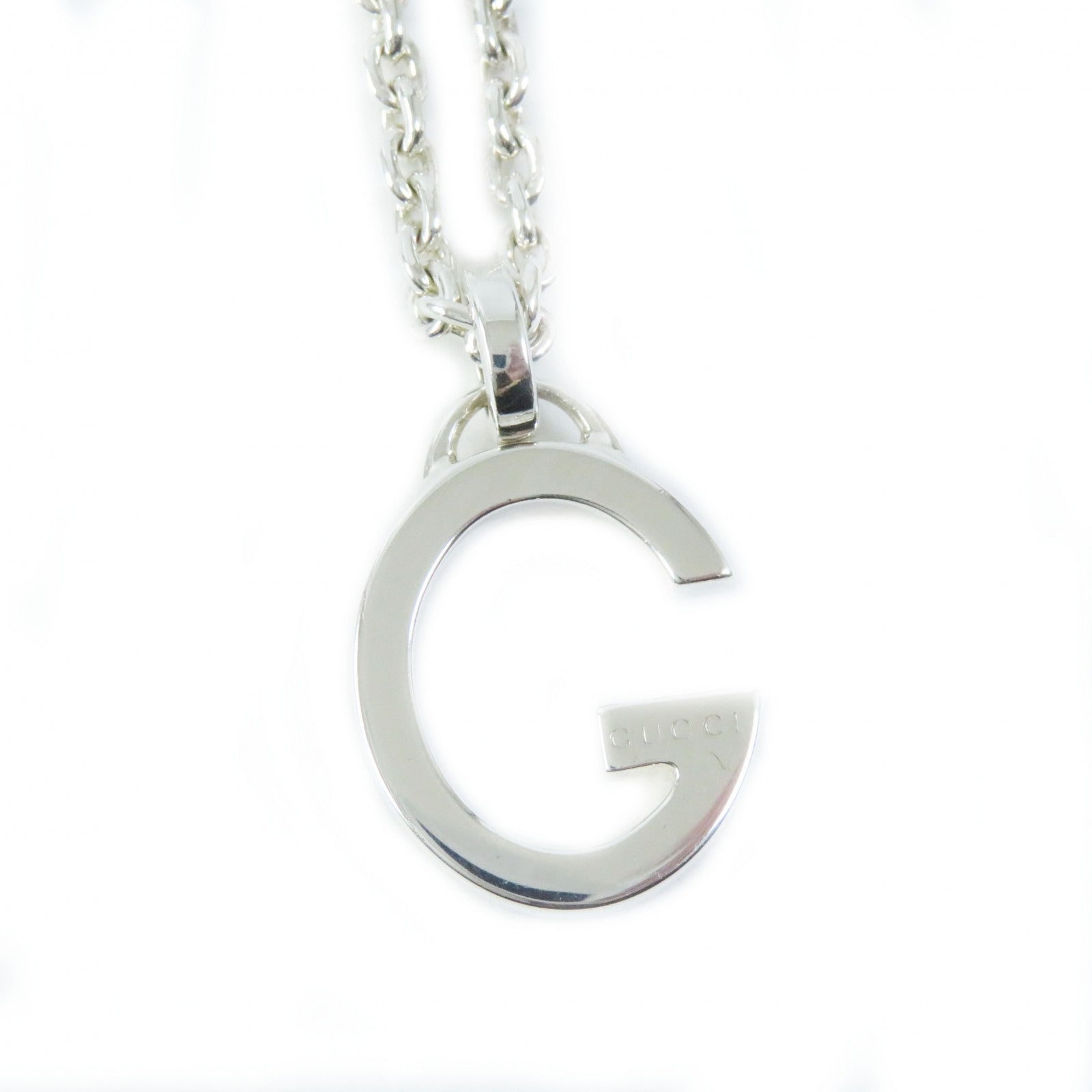 Gucci AG925 G Logo Pendant Necklace