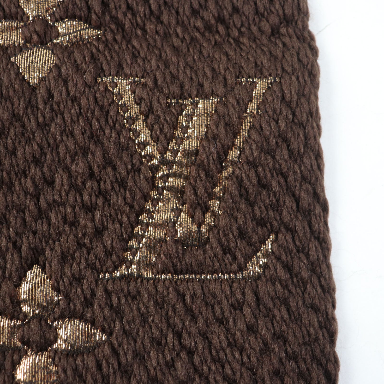 Louis Vuitton Wool Silk Monogram Scarf