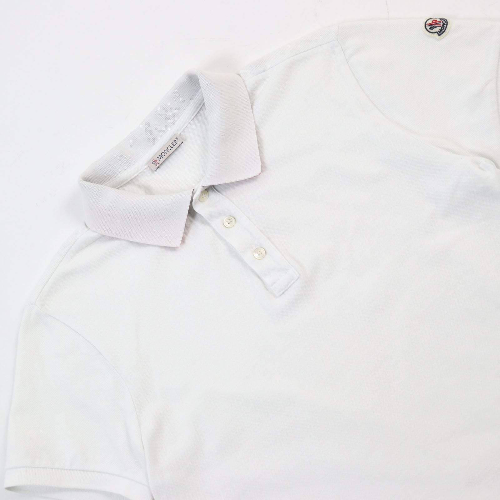 Moncler Cotton Polo Shirt White S