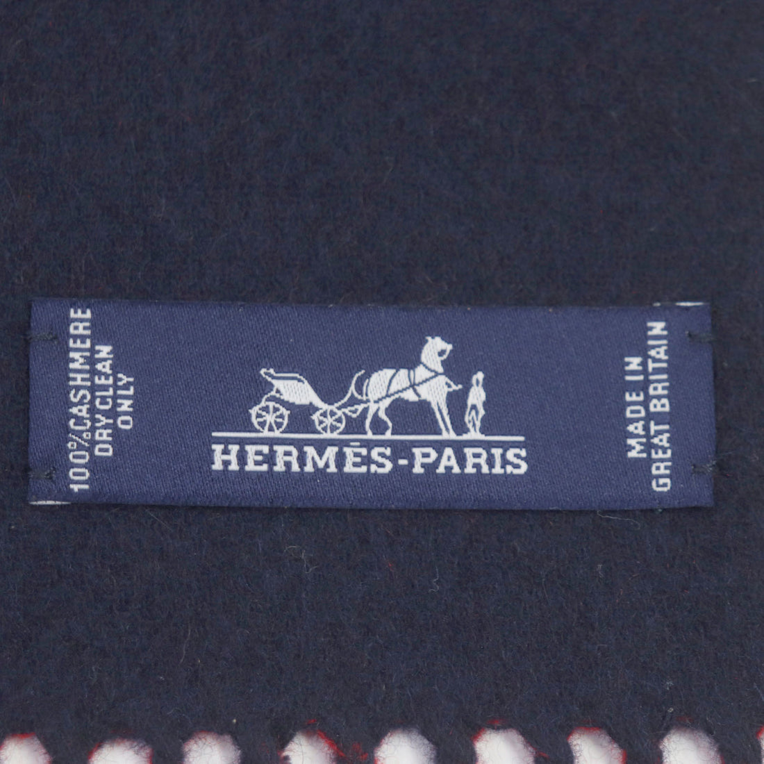 Hermes Cashmere Echarpe Fringe Scarf