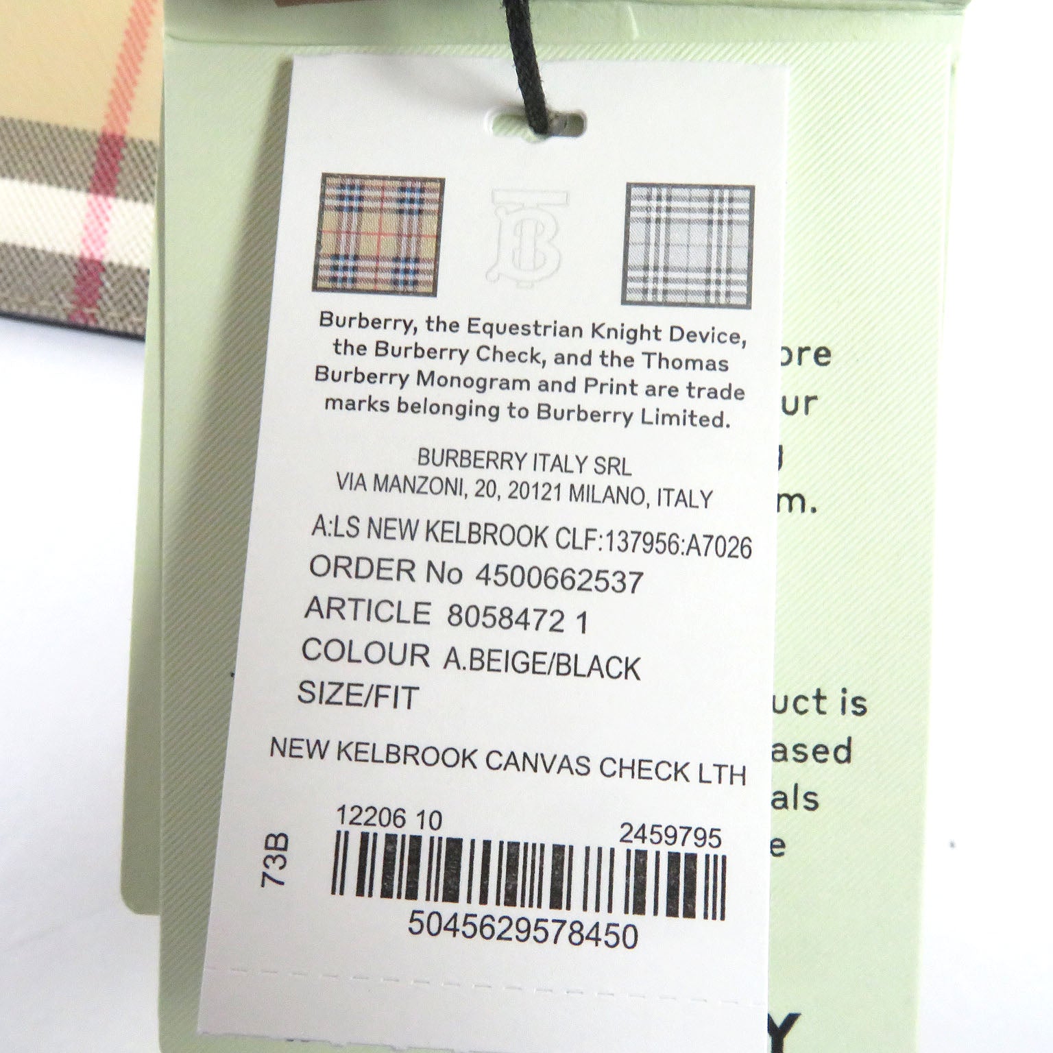 Burberry Nova Check Coin Pocket with Chain