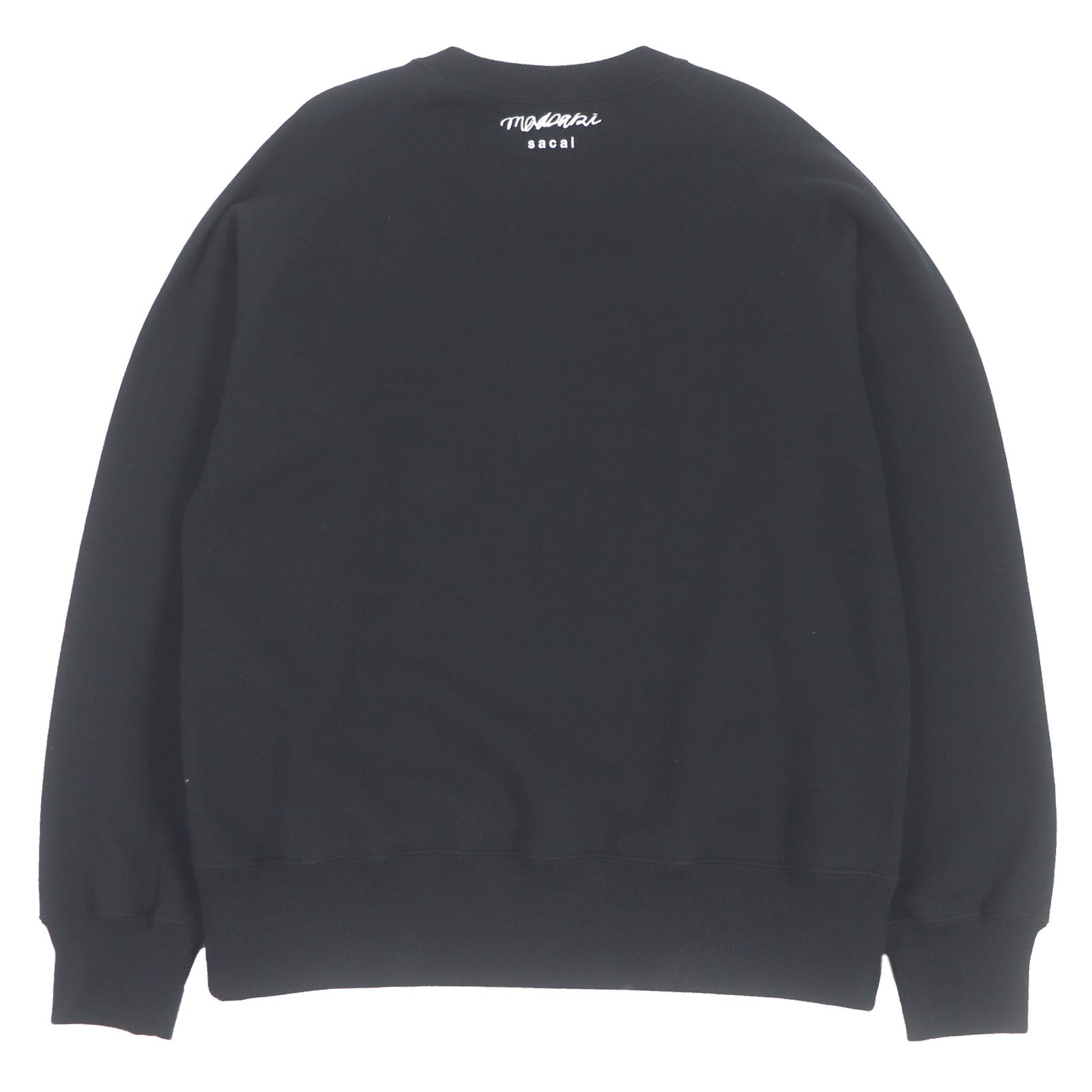 Sacai MADSAKI Flock Print Sweatshirt Black