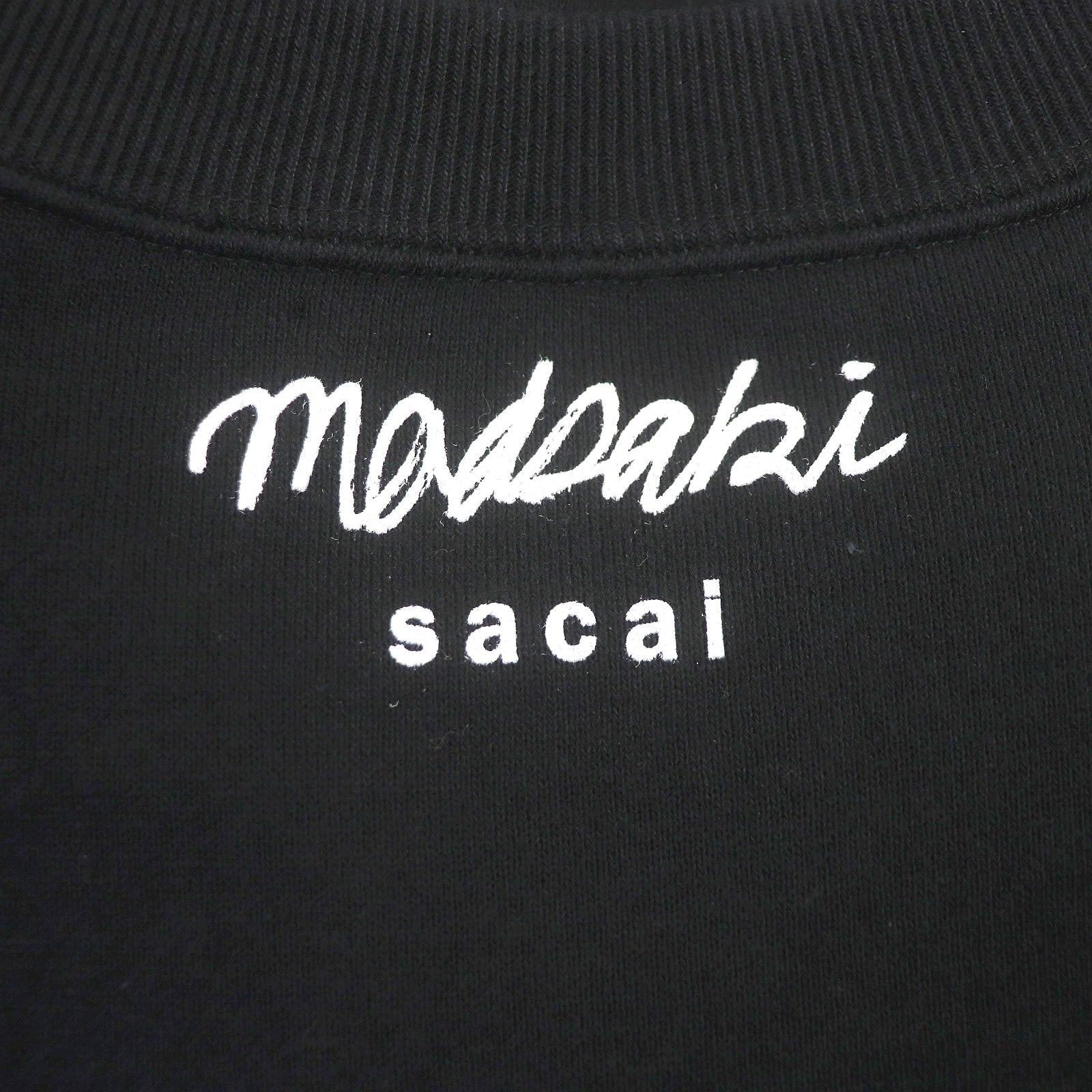 Sacai MADSAKI Flock Print Sweatshirt Black