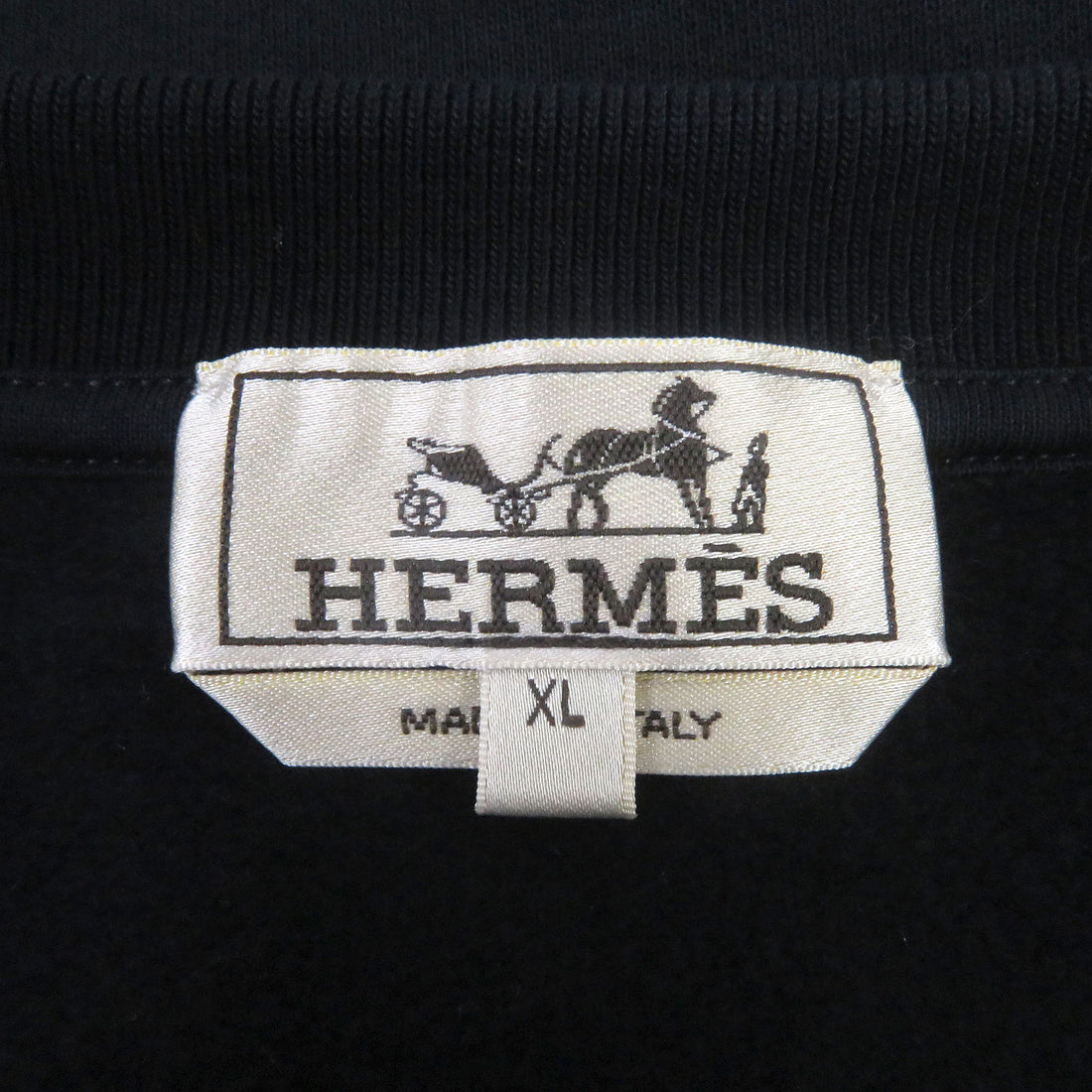 Hermes Cotton Lamb Leather Sweatshirt XL