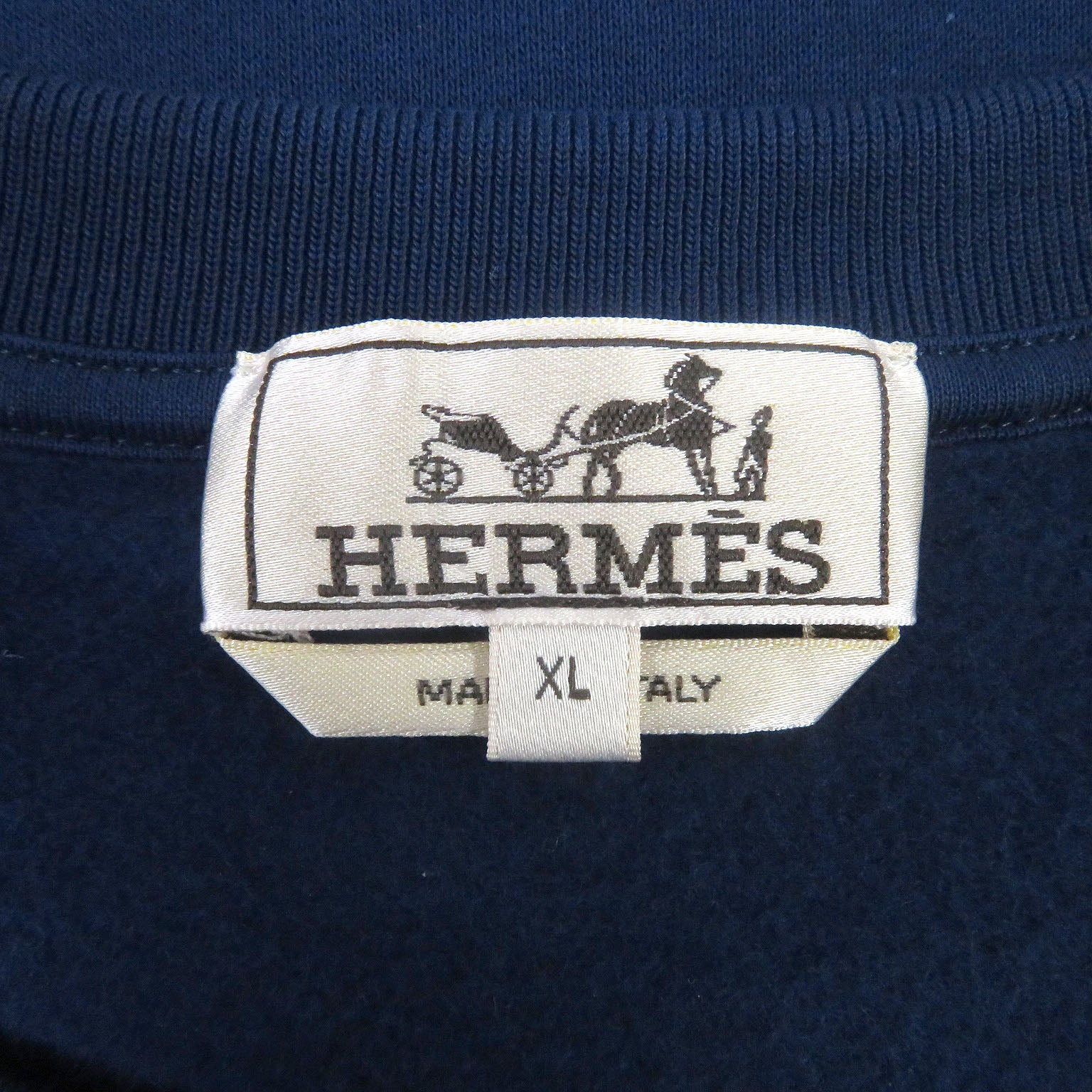 Hermes Cotton Lamb Leather Sweatshirt XL