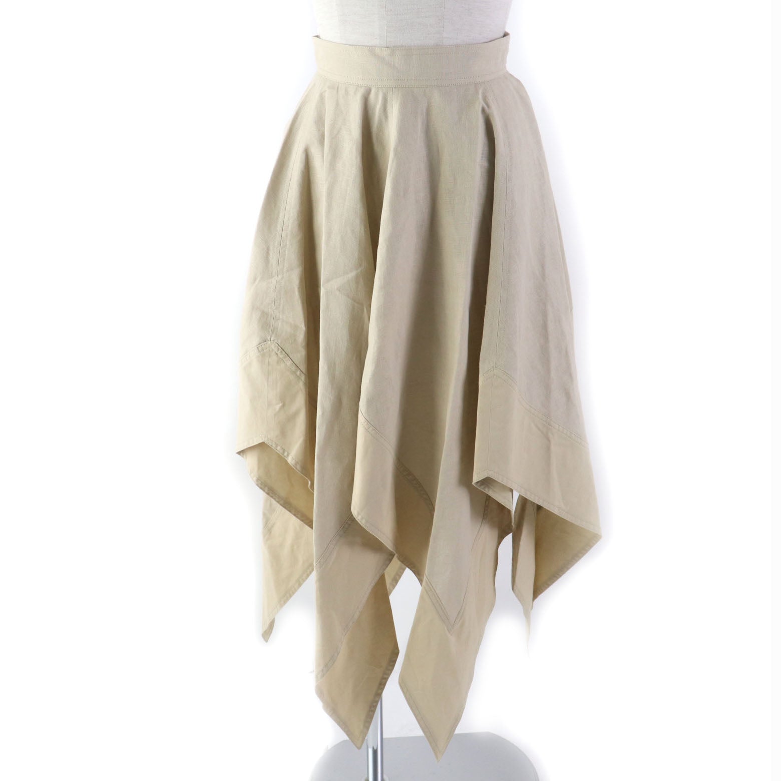 LOEWE Paulas Ibiza Asymmetrical Skirt Beige