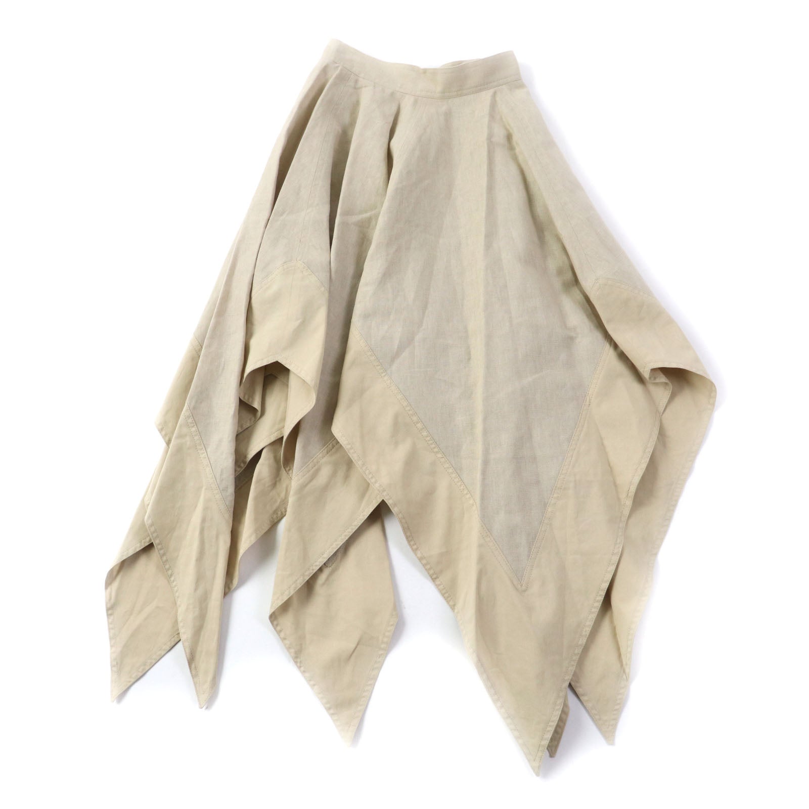 LOEWE Paulas Ibiza Asymmetrical Skirt Beige