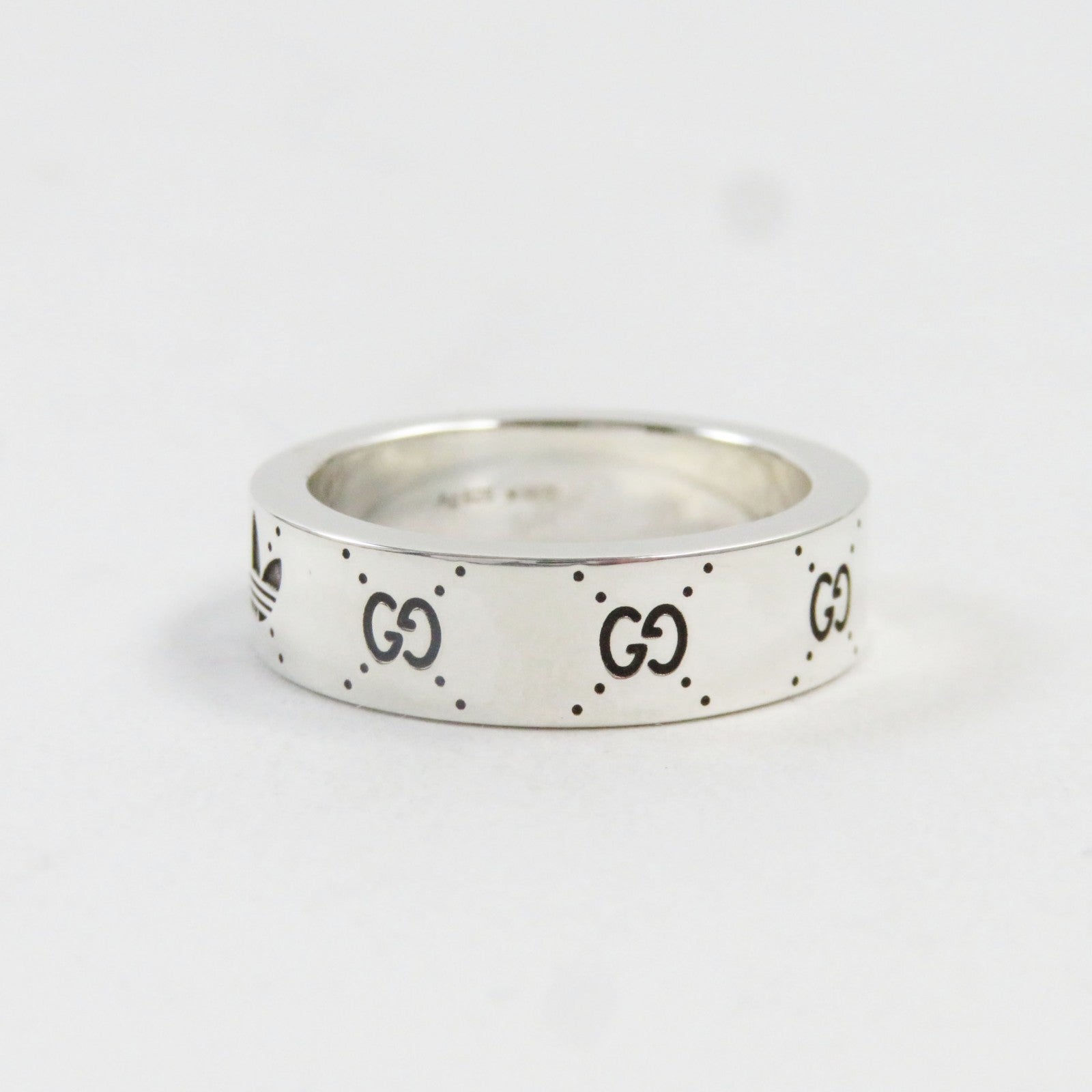 Gucci AG925 Silver Engraving Ring 702764