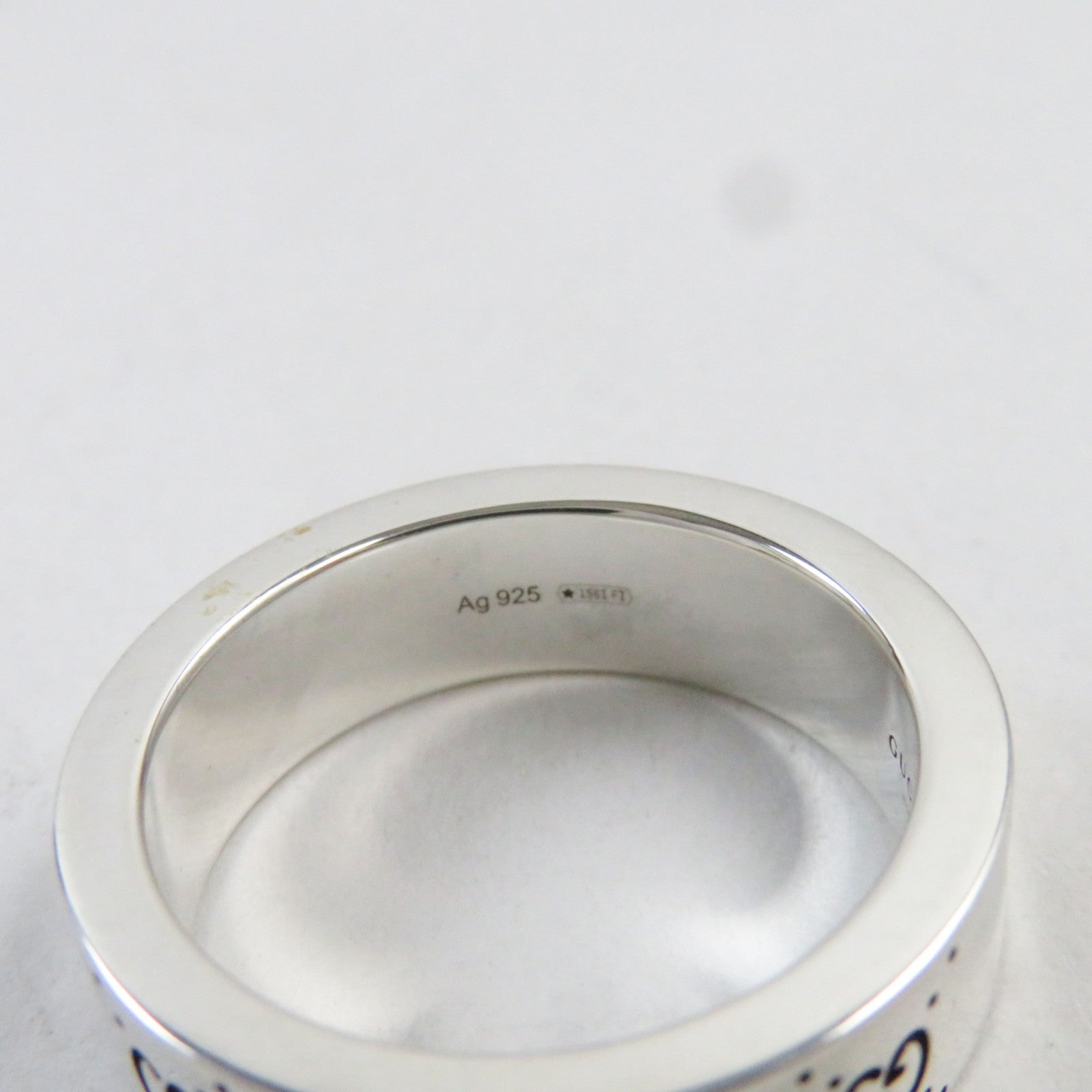 Gucci AG925 Silver Engraving Ring 702764