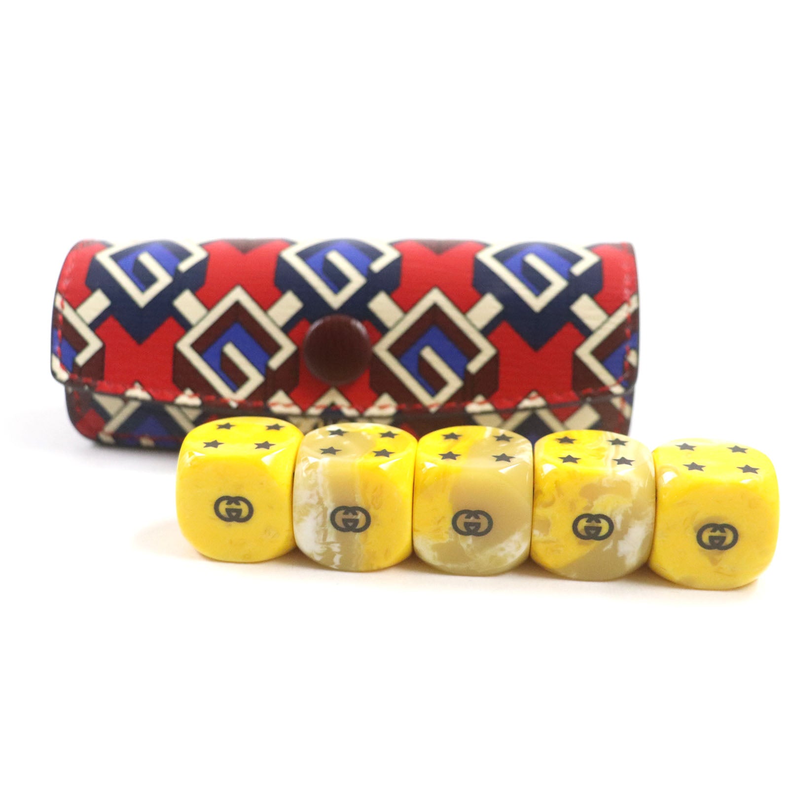 Gucci G Motif Marble Dice Set Key Holder