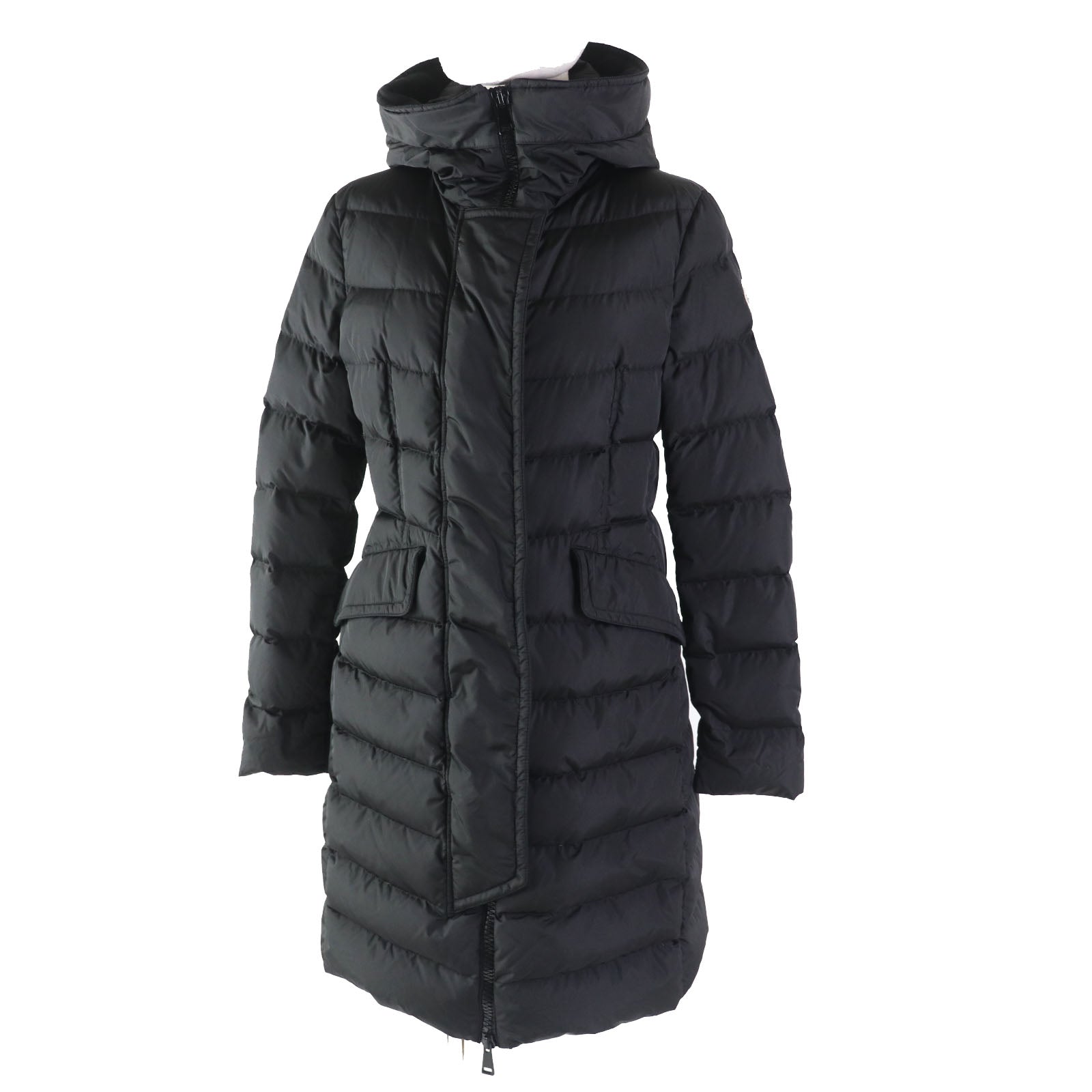 Moncler GRIVE Nylon Hooded Long Down Coat Women