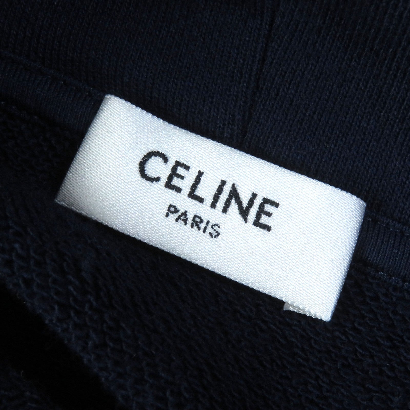 Celine Cotton Hoodie Sweatshirt Navy M