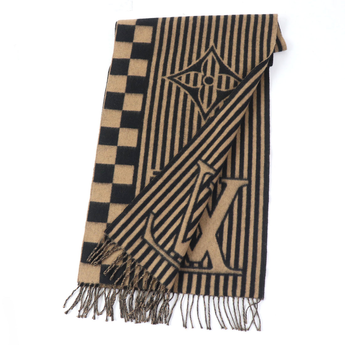 Louis Vuitton Cashmere Scarf LV Graphical Logo