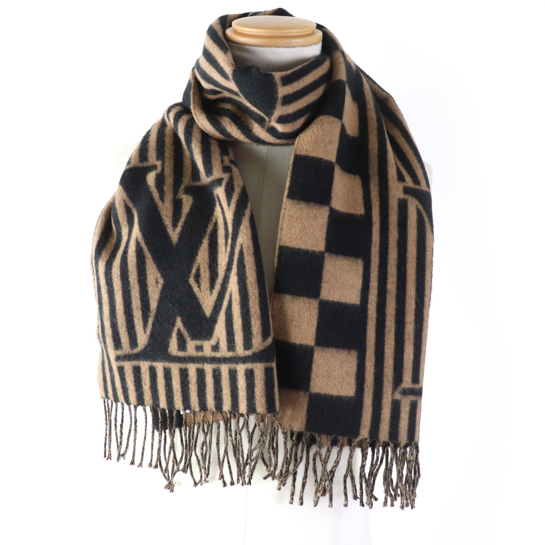 Louis Vuitton Cashmere Scarf LV Graphical Logo