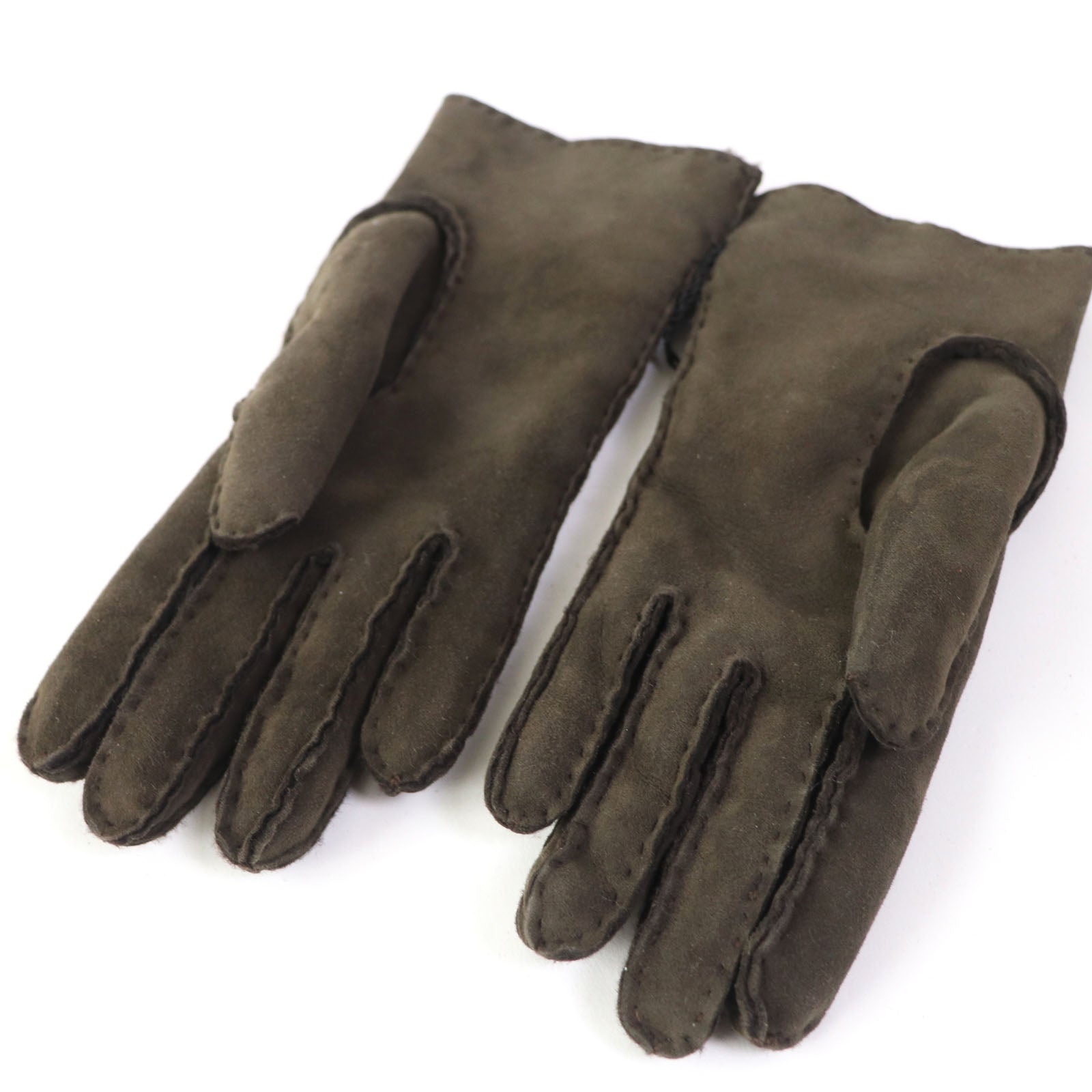 GUCCI Lamb Leather Horsebit Mouton Gloves 6.5