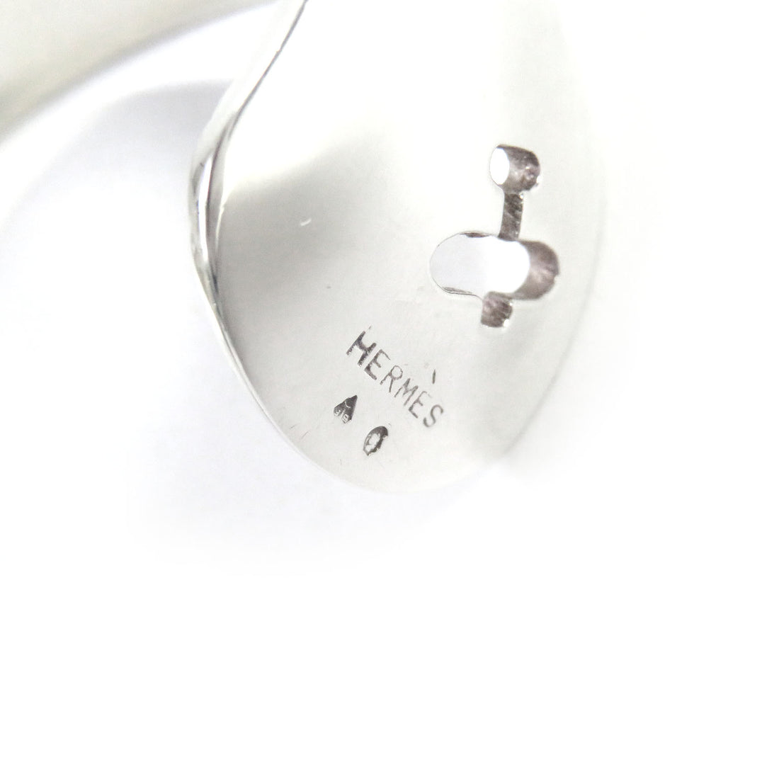 Hermes Airplane Sun Logo Silver Bracelet