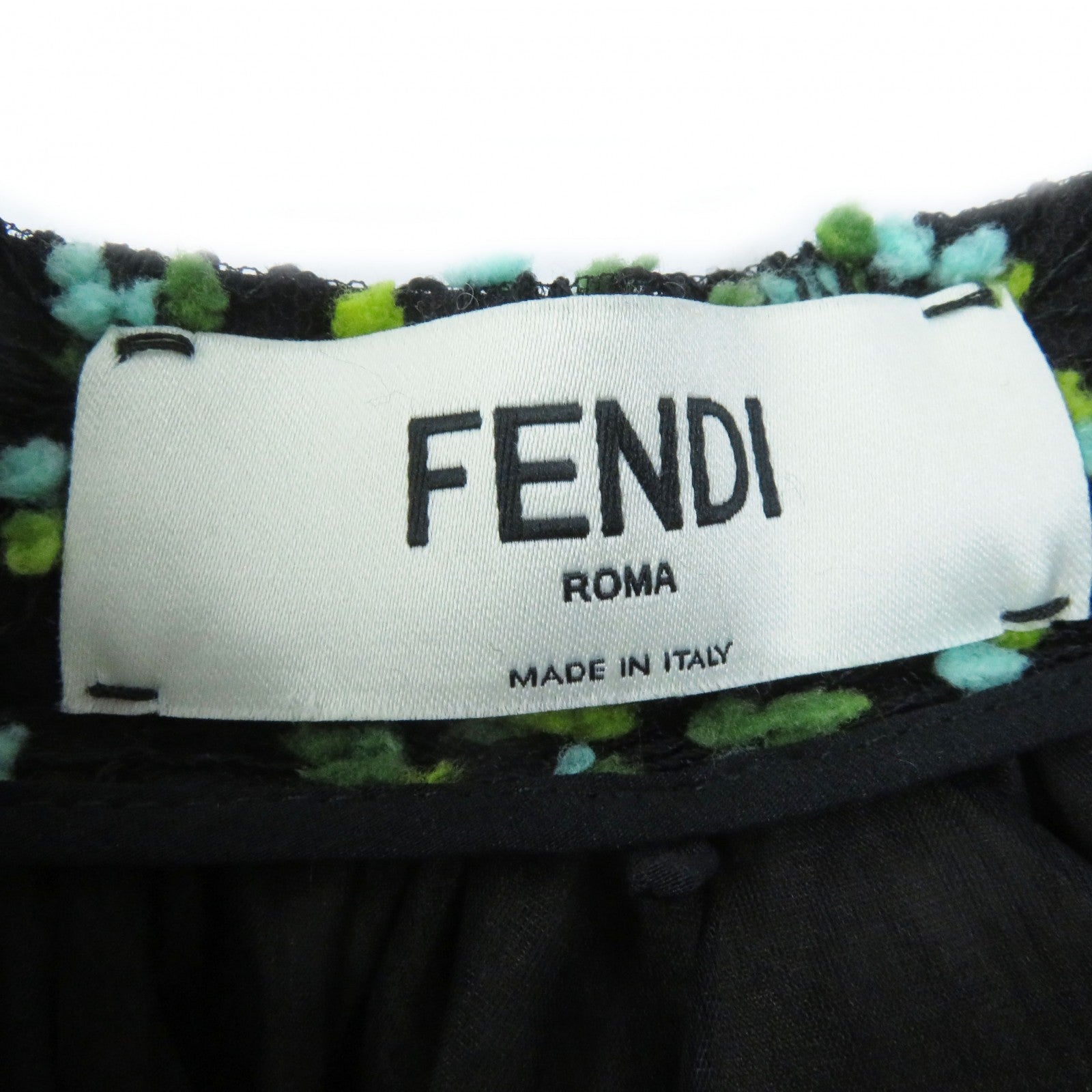 Fendi FQ6560 Flare Skirt Black Green Women