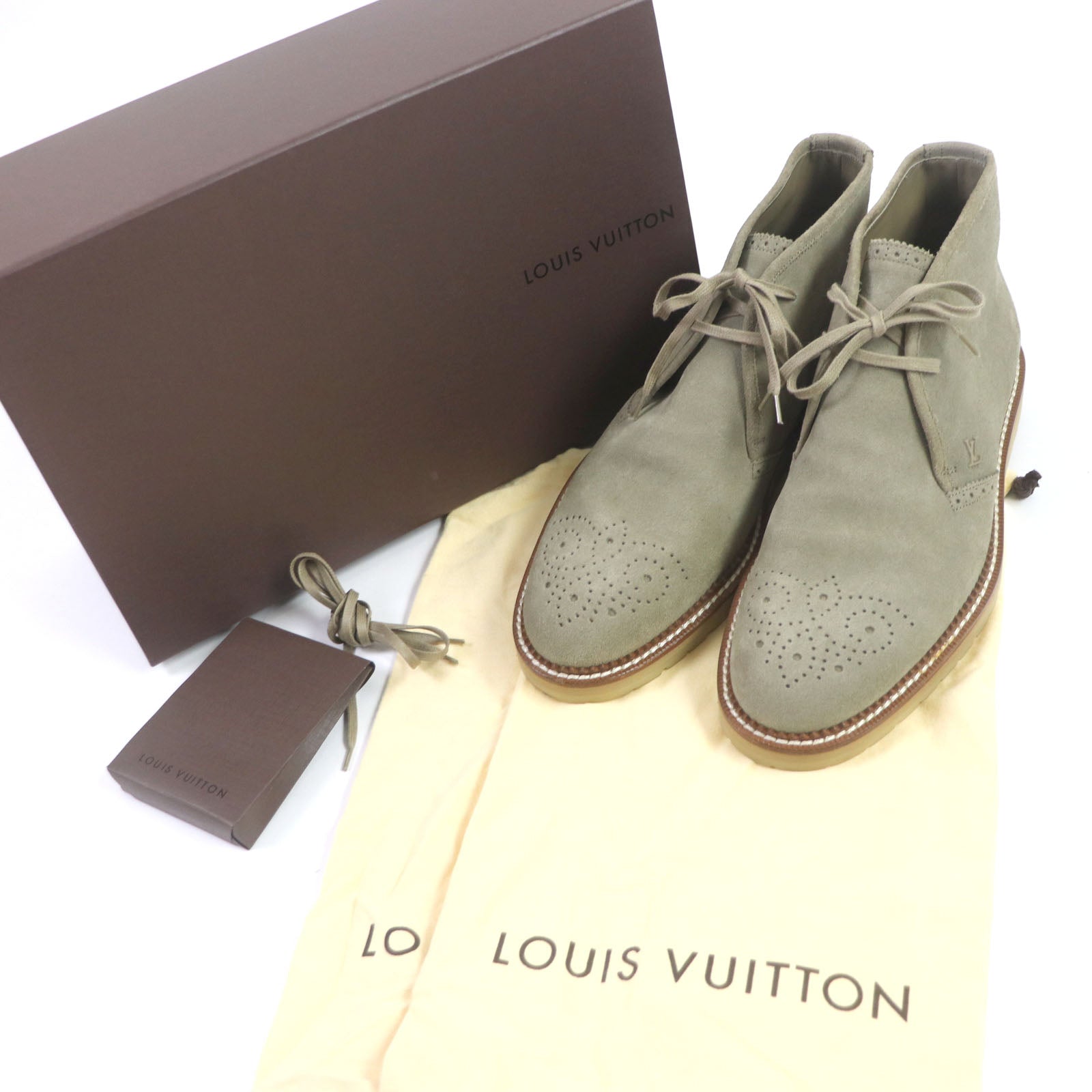 Louis Vuitton Suede Leather Chukka Boots 7.5