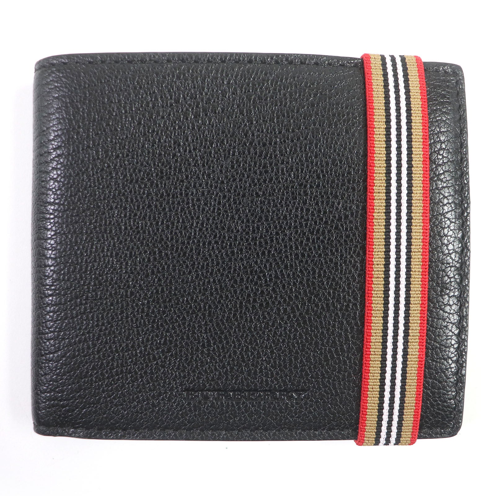 Burberry Icon Stripe Compact Wallet Goatskin