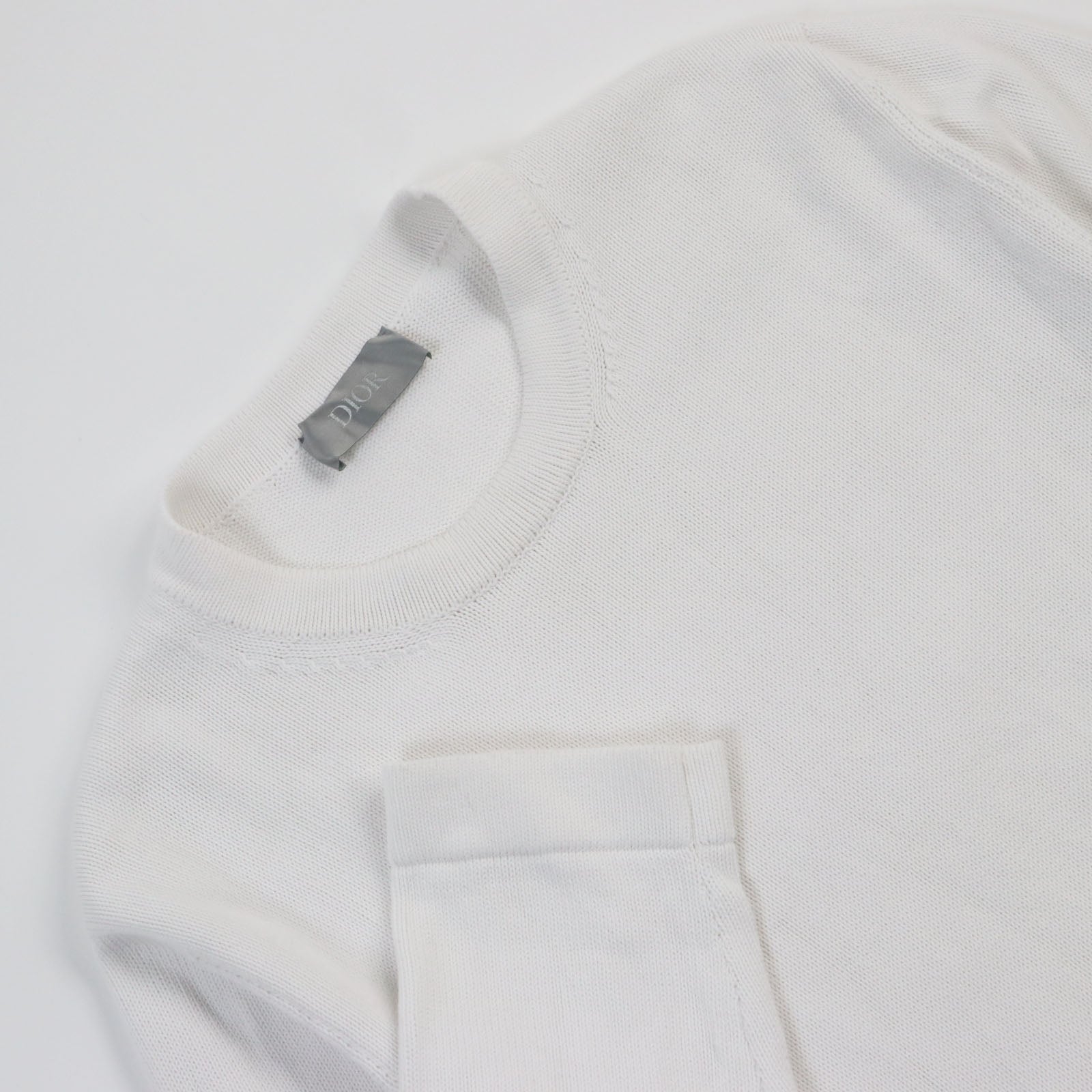 Dior Cotton Knit T-Shirt XL White