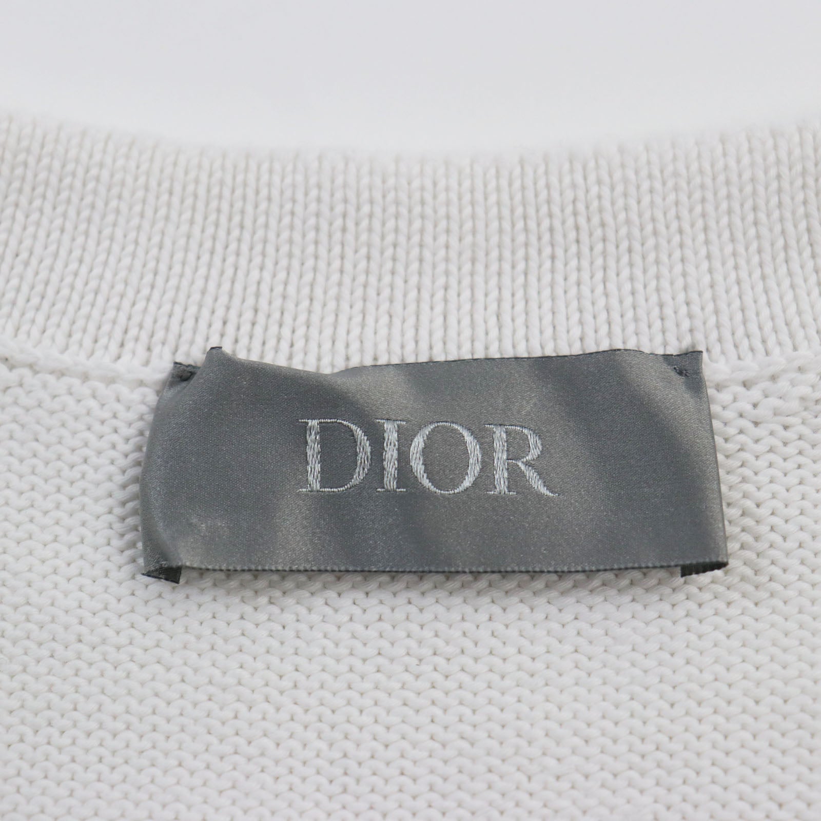 Dior Cotton Knit T-Shirt XL White