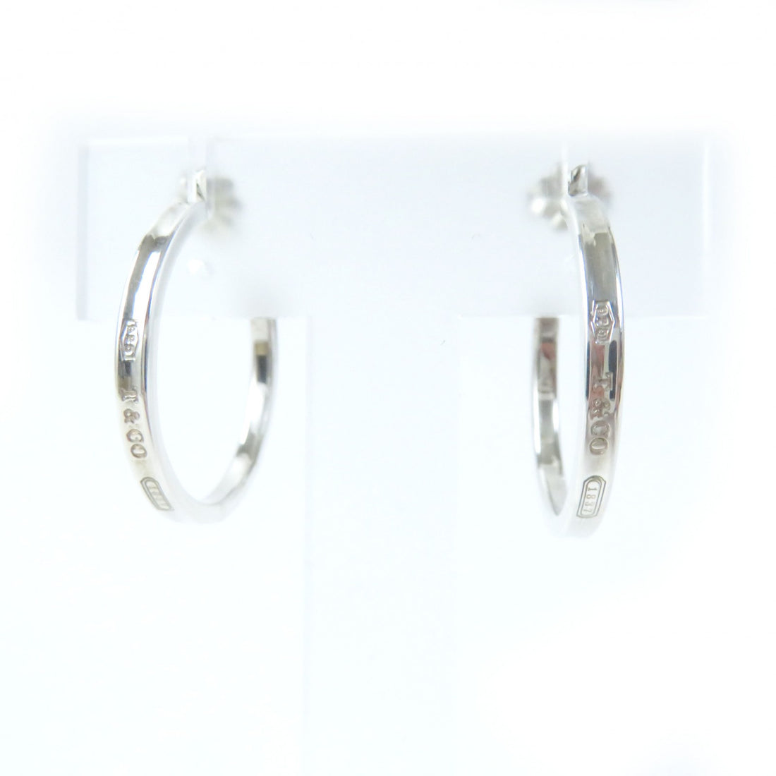 Tiffany & Co 1837 Silver Hoop Earrings