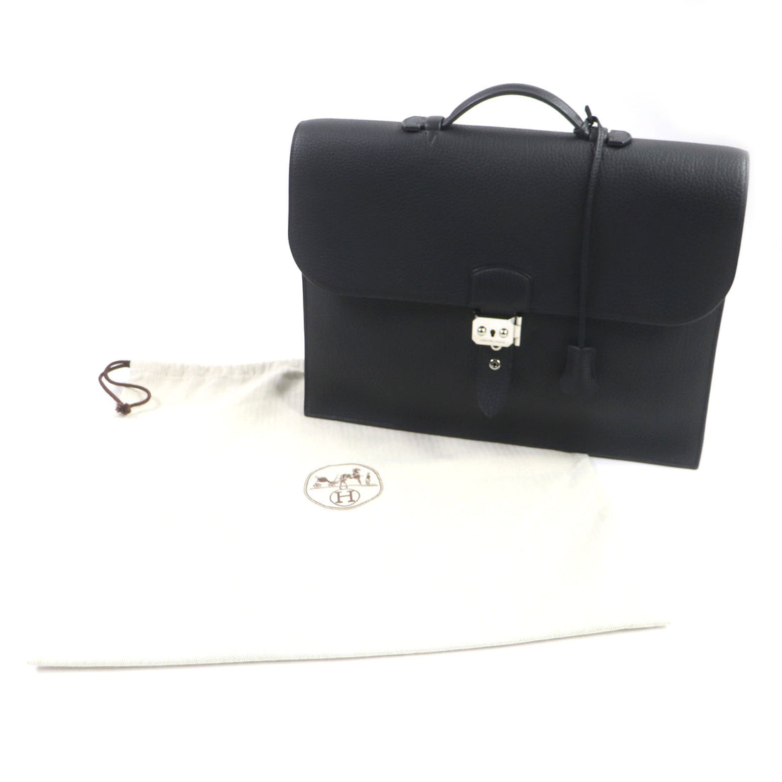 Hermes Sac Adepeche 38 Togo Leather Briefcase