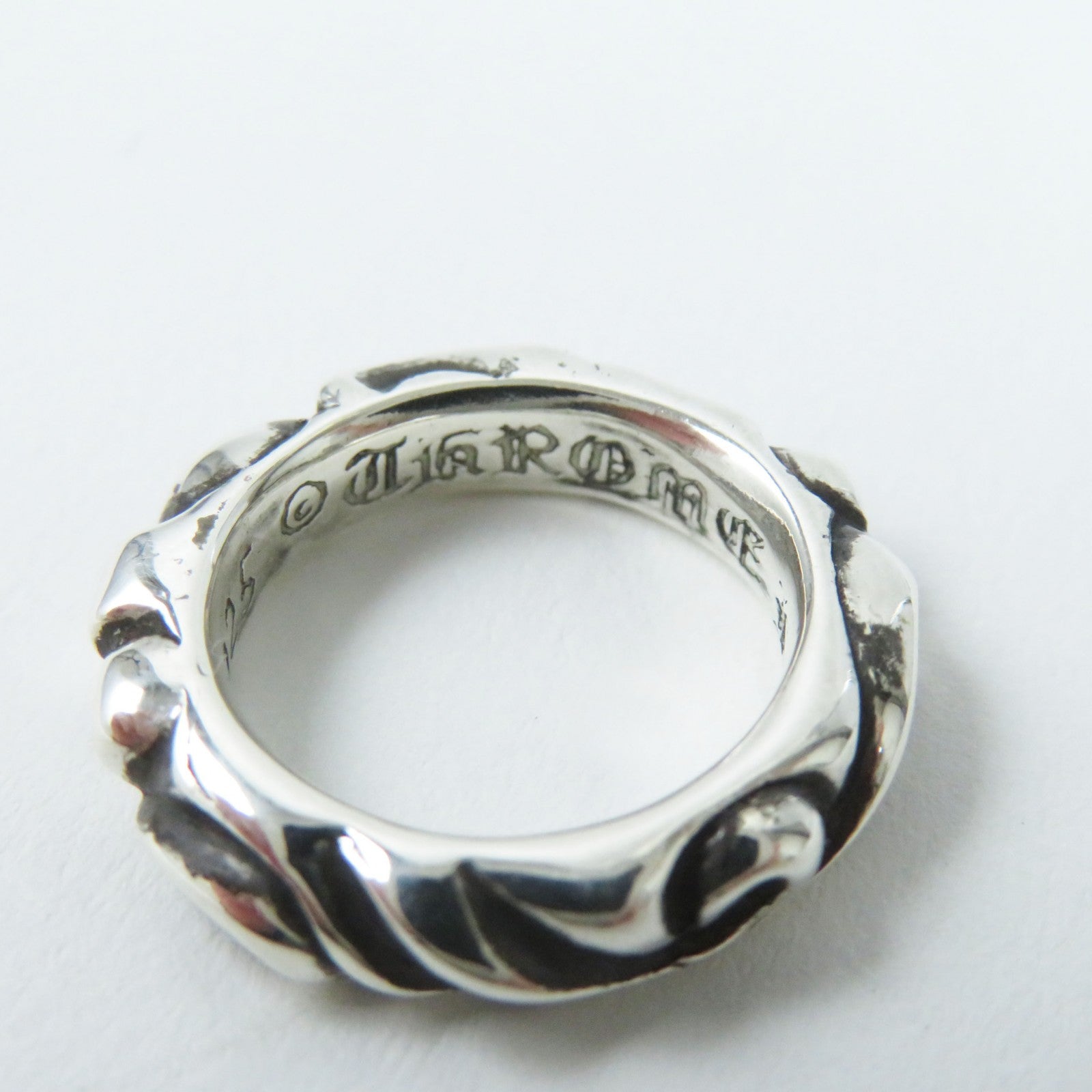 Chrome Hearts SV925 Scroll Band Ring