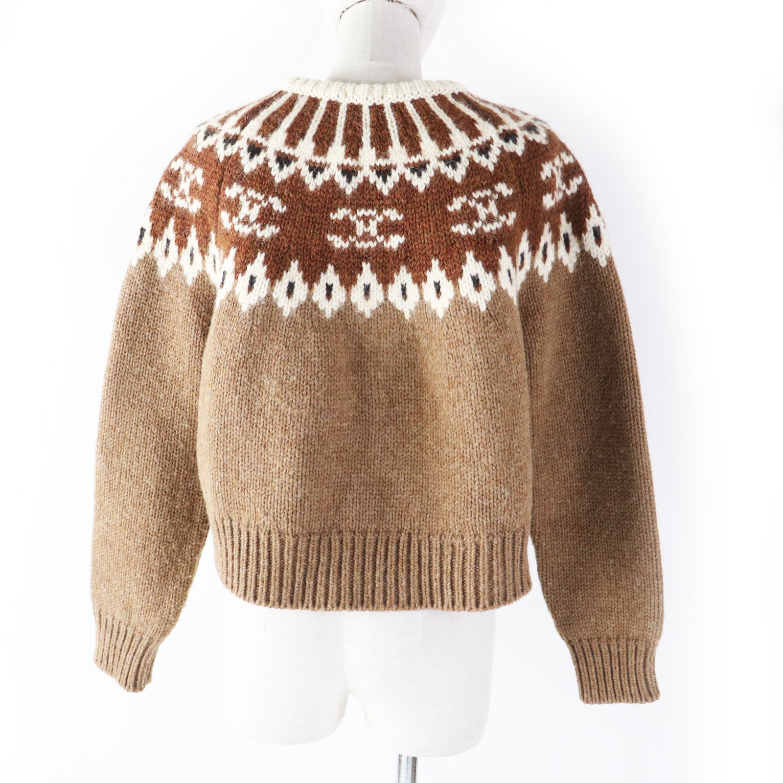 Celine Wool Fair Isle Jacquard Sweater XS