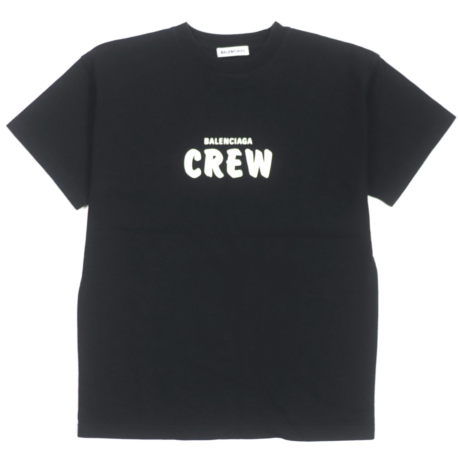 Balenciaga Cotton Crew Logo T-shirt Black S