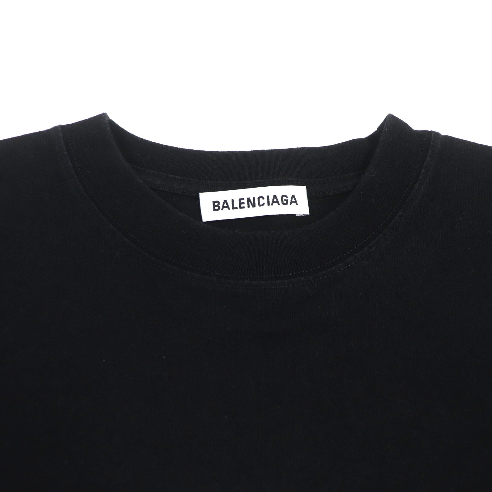 Balenciaga Cotton Crew Logo T-shirt Black S